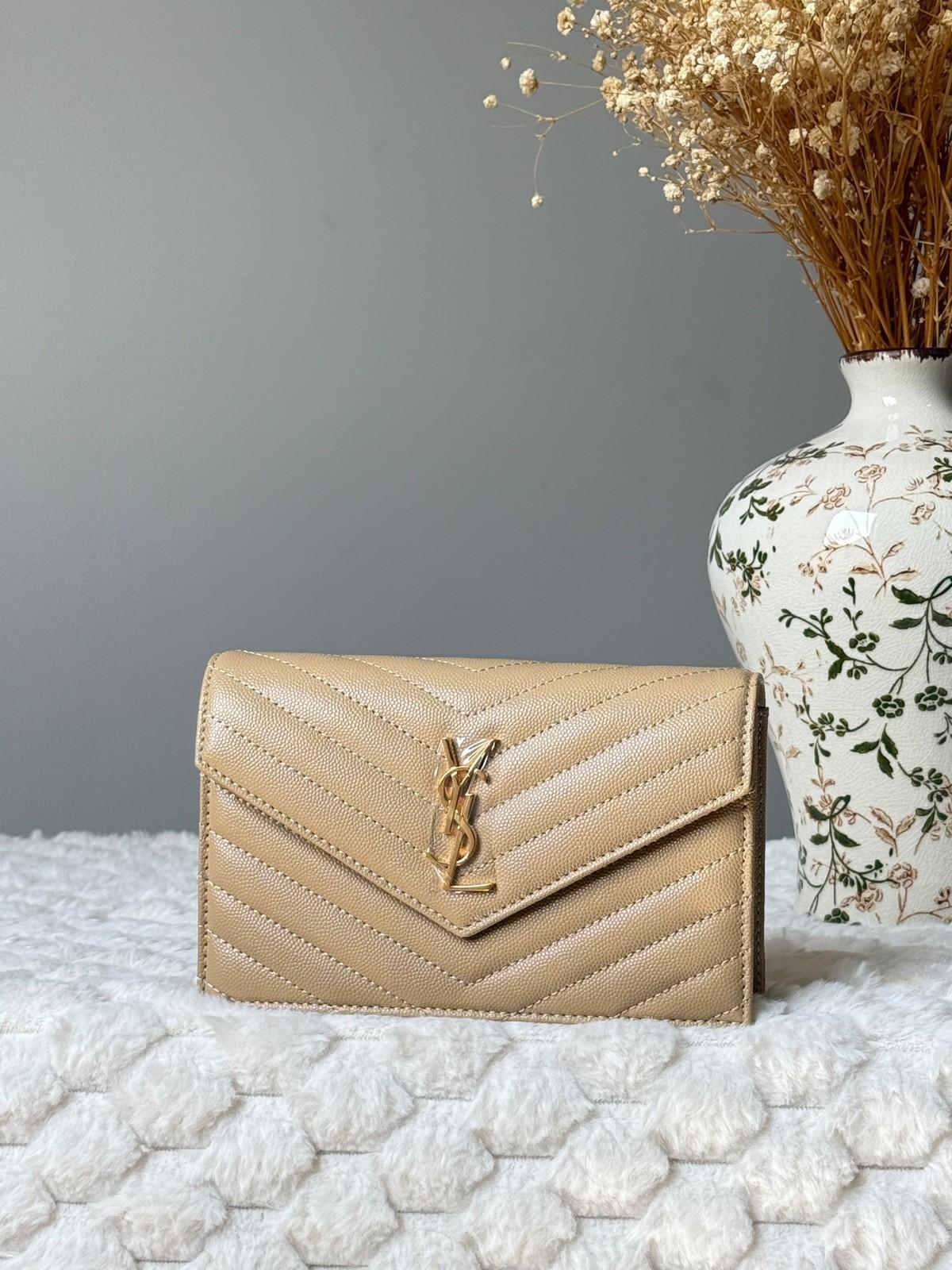 Saint Laurent Monogram Envelope Flap Card Case in Patent Leather · 3