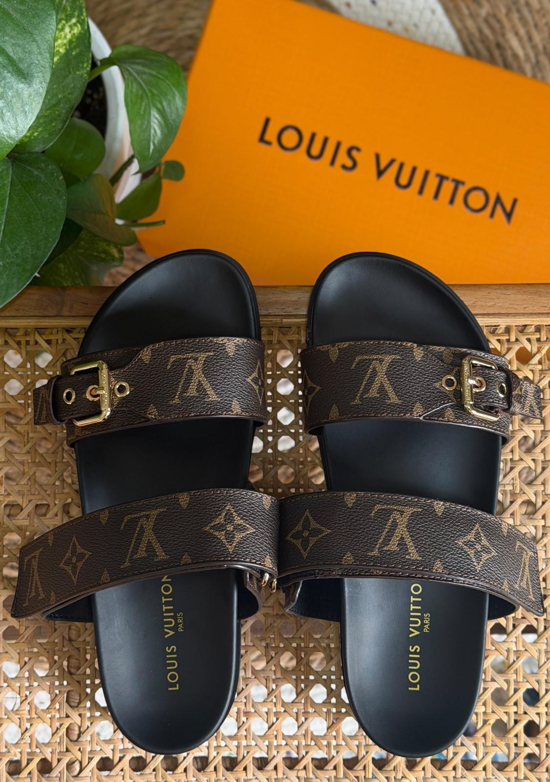 Louis Vuitton Monogram Canvas Bom Dia Flat Comfort Mule Sandal