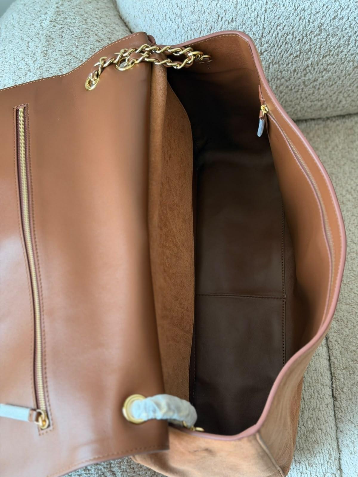 Chanel Grained Souplissimo Maxi Flap Bag in Suede Calfskin · 2