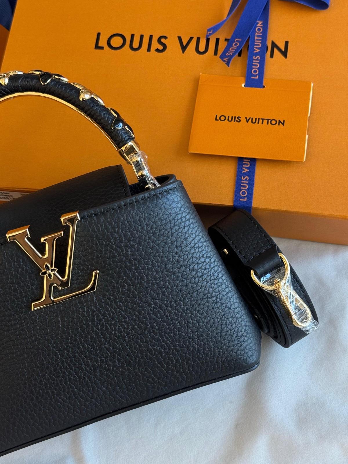 Louis Vuitton Capucines with chain-wrapped top handle · 2