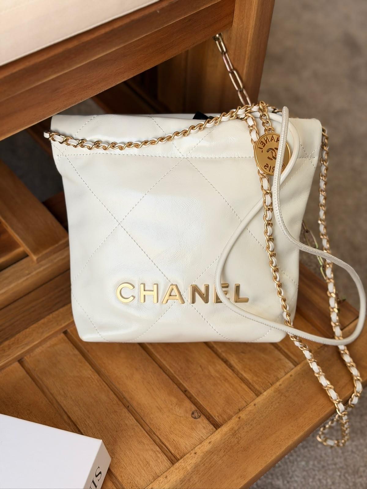 Chanel 22 handbag in shiny calfskin · 2