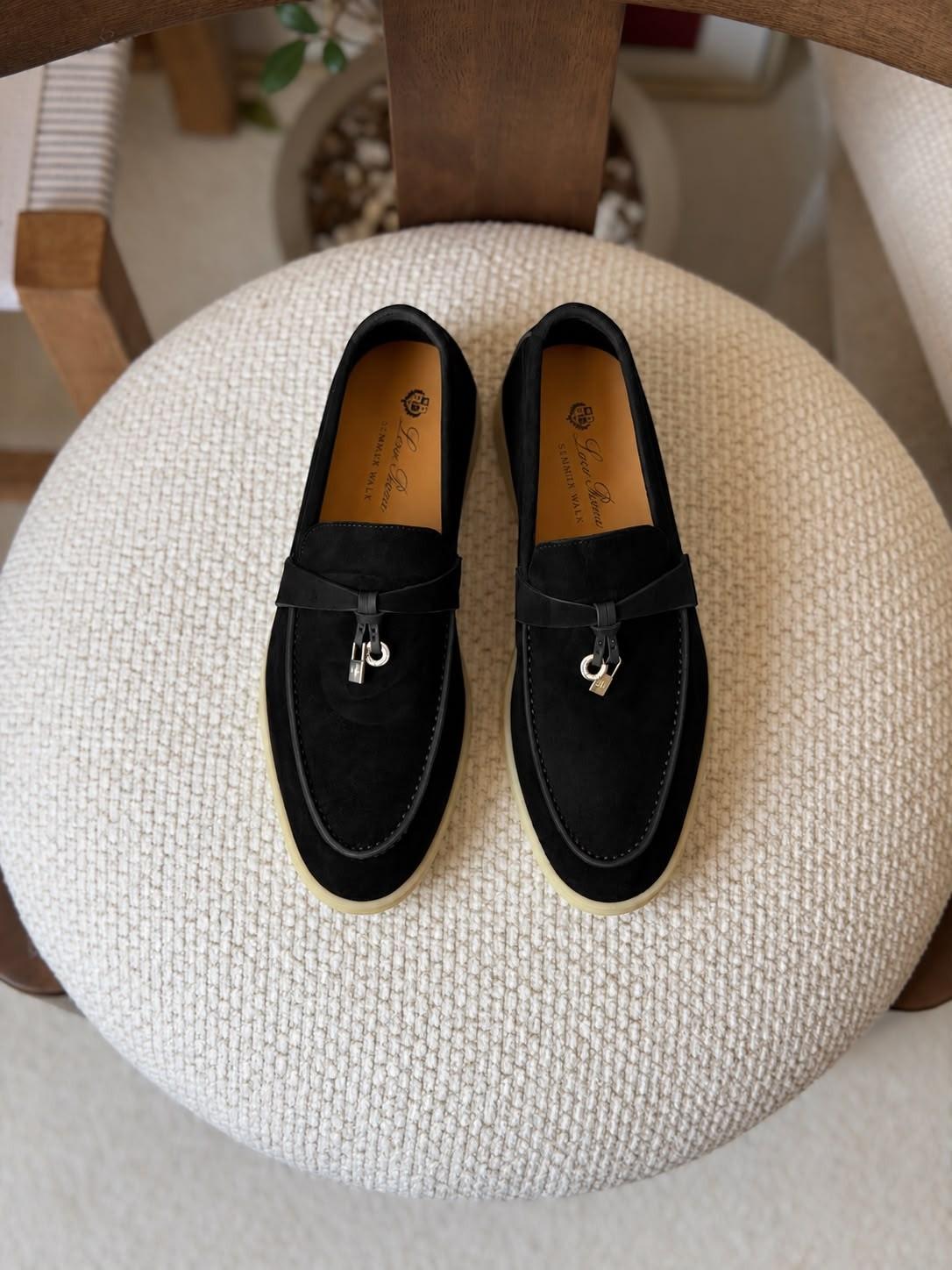 Loro Piana Summer Charms Walk Loafers in Suede · 2