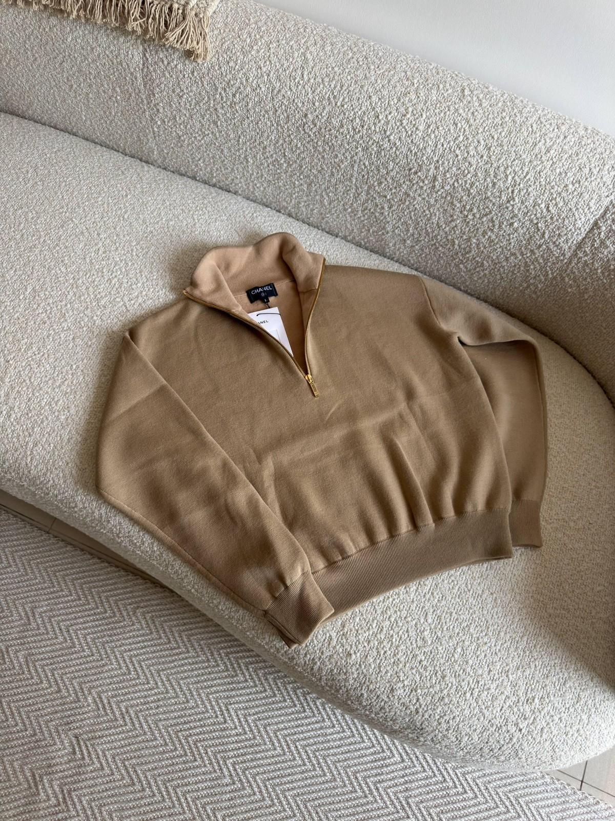 Chanel Half-Zip Collared Sweater in Knit · 2