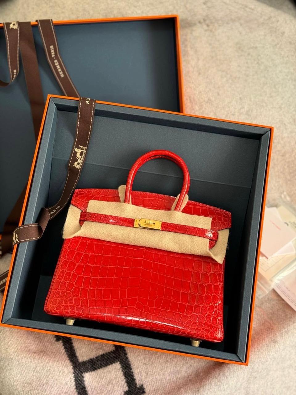 Hermès Birkin bag in shiny crocodile leather · 2