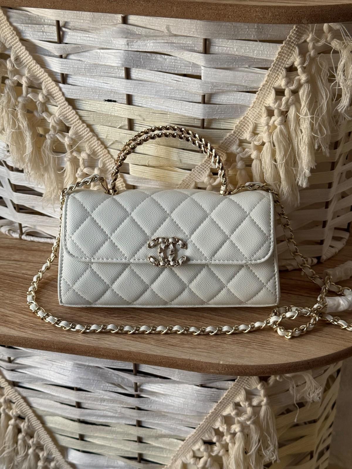 Chanel Quilted Flap Top-Handle Bag with Chain Strap · 3