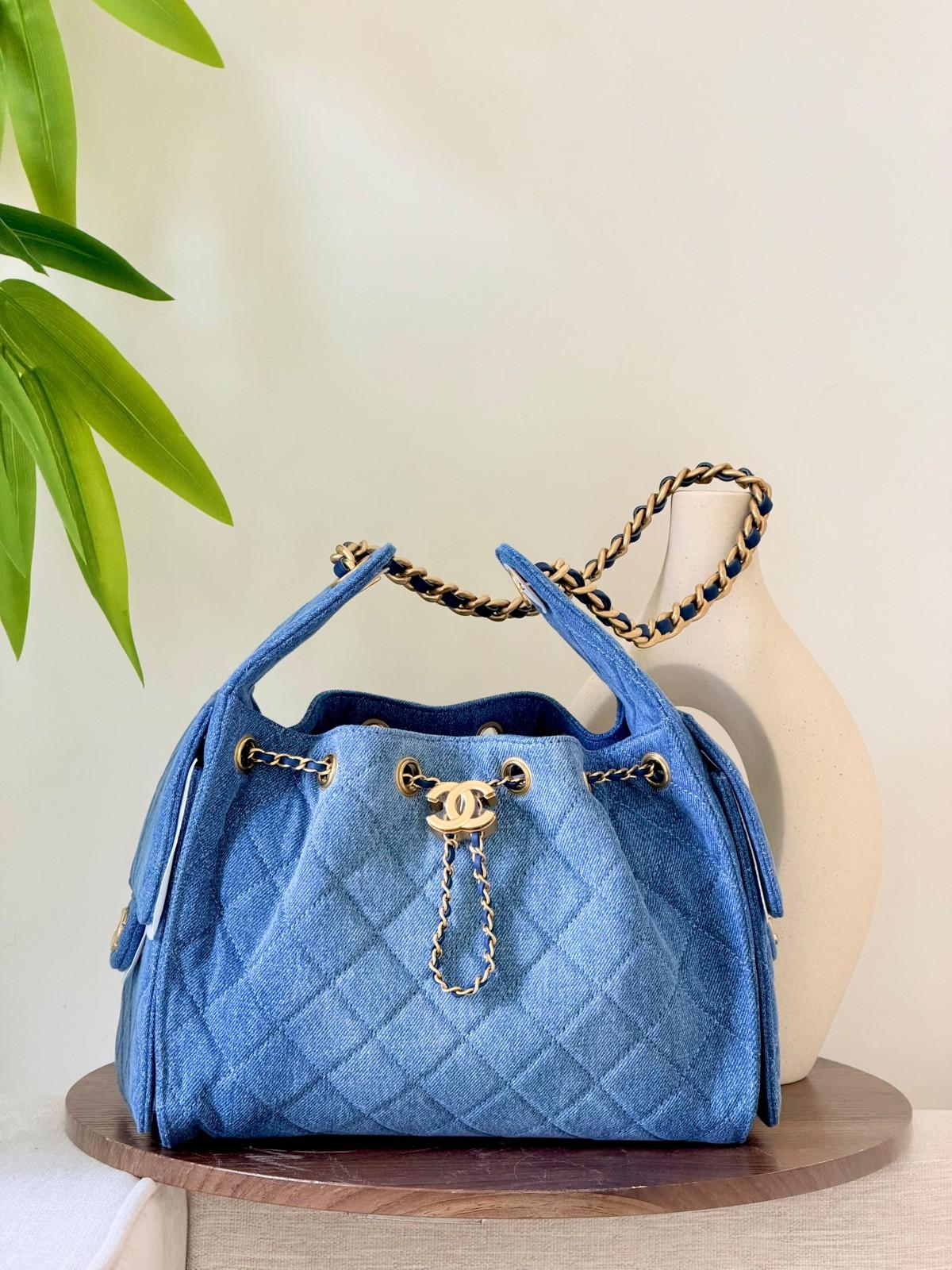Chanel quilted CC drawstring bucket bag · 3