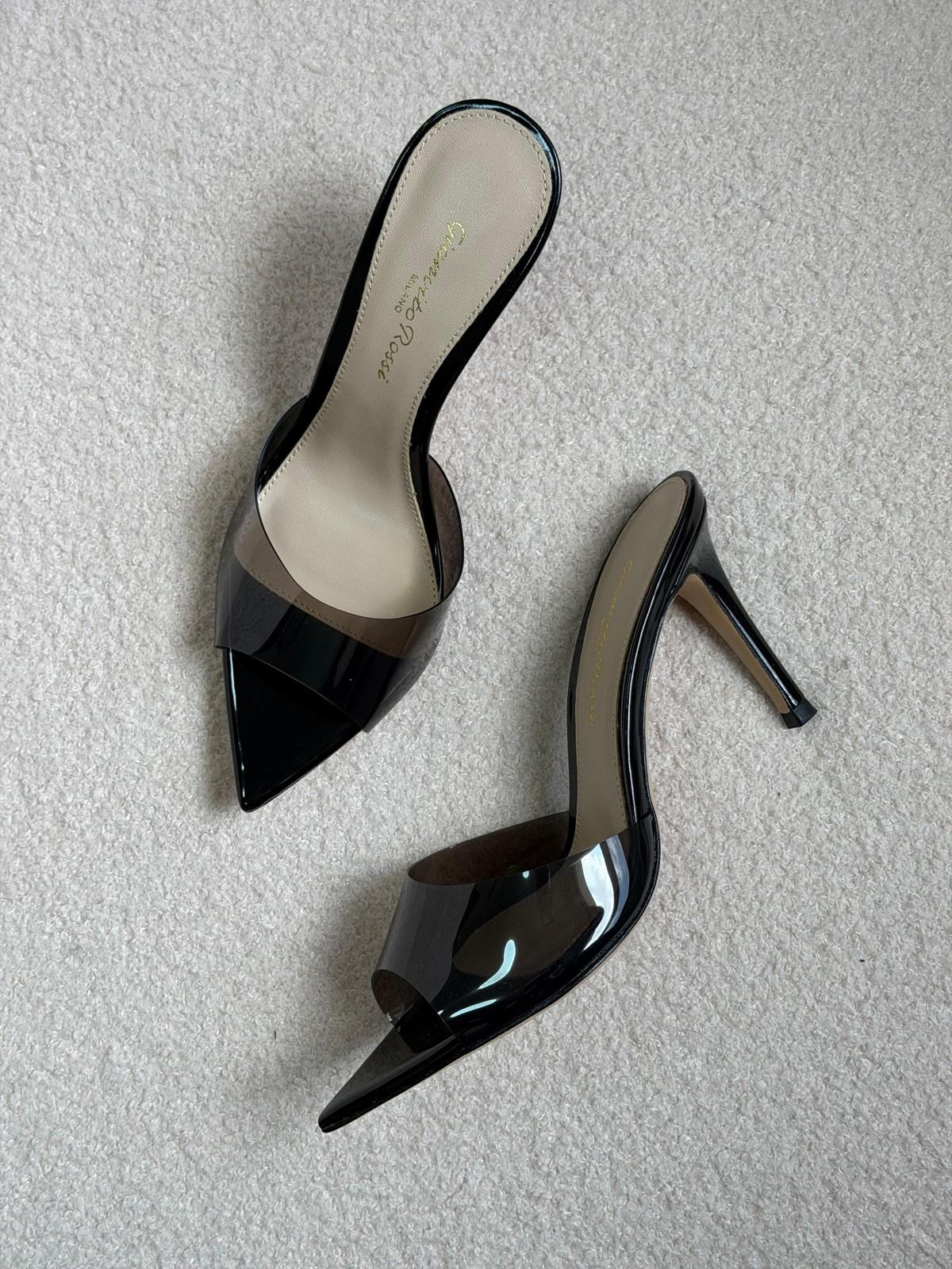 Gianvito Rossi Patent Leather Pointed Mule Heels · 3