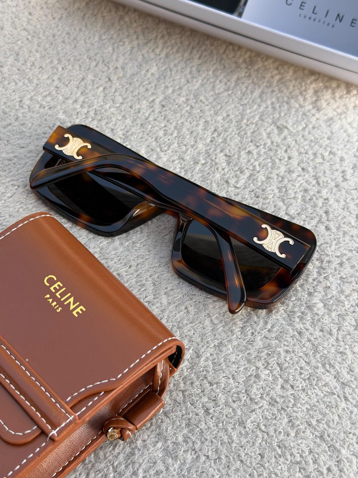 Celine Triomphe acetate havana square sunglasses · 3