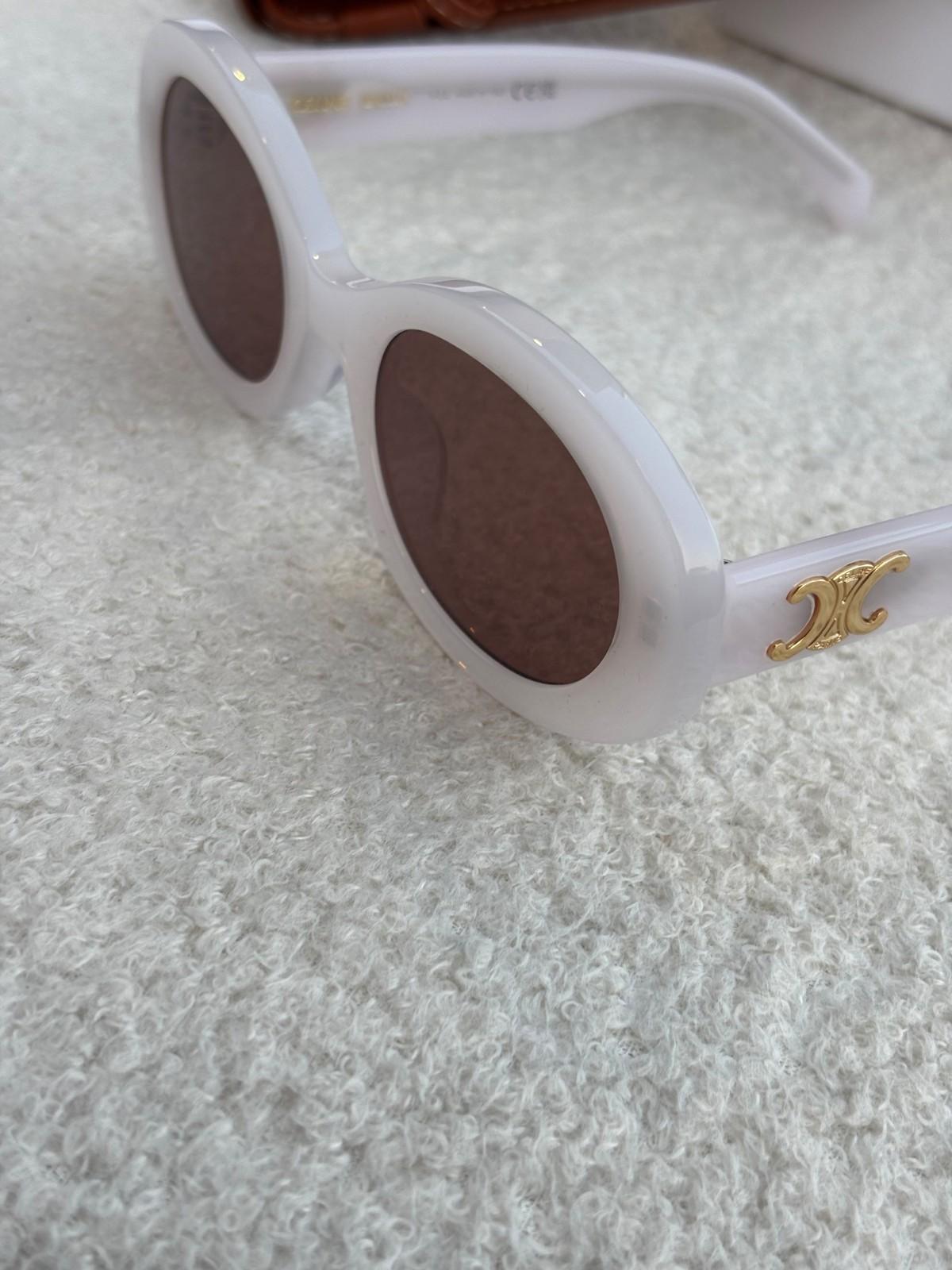 Celine Triomphe acetate oval sunglasses · 2