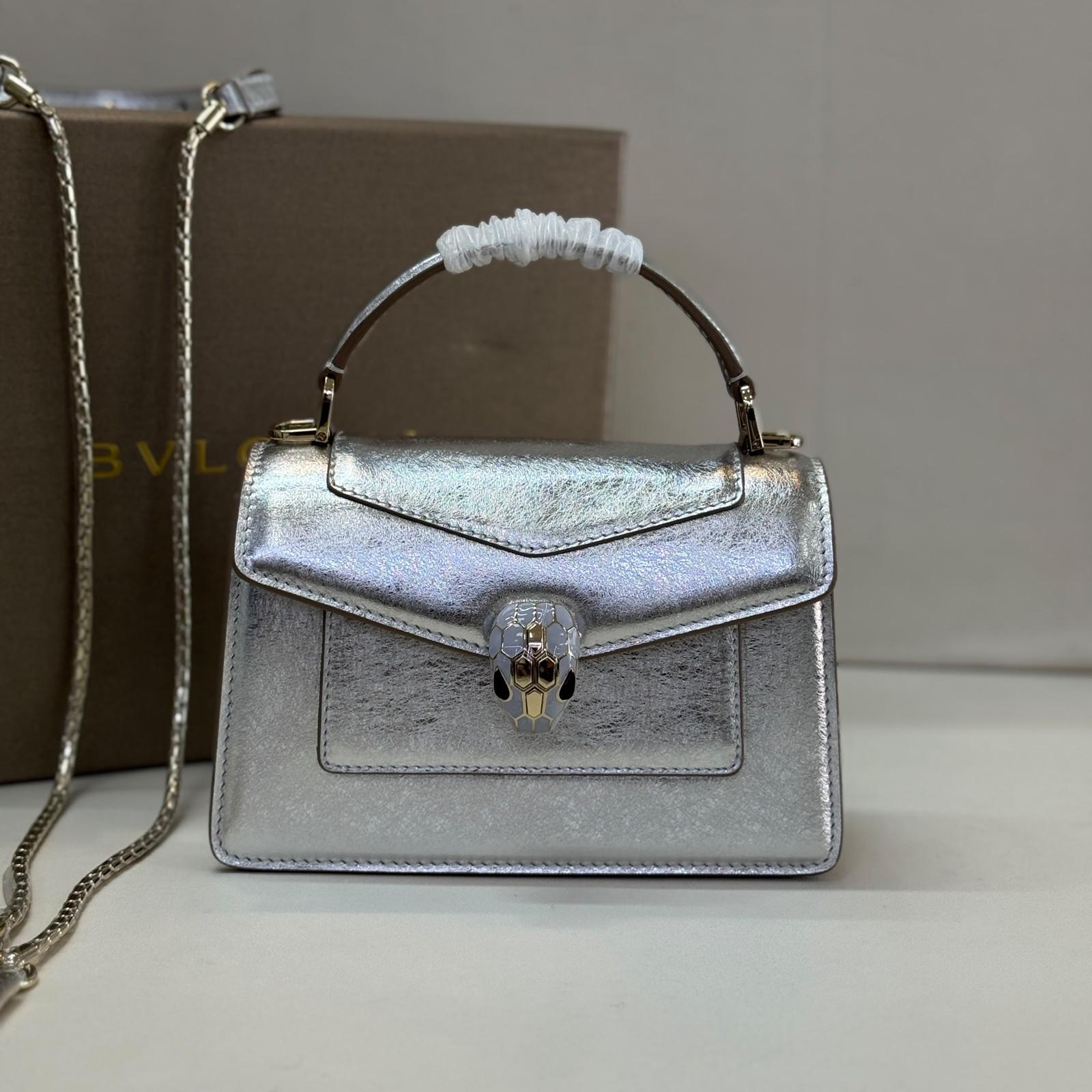 Bvlgari Serpenti Forever top-handle bag with snake-head clasp · 3