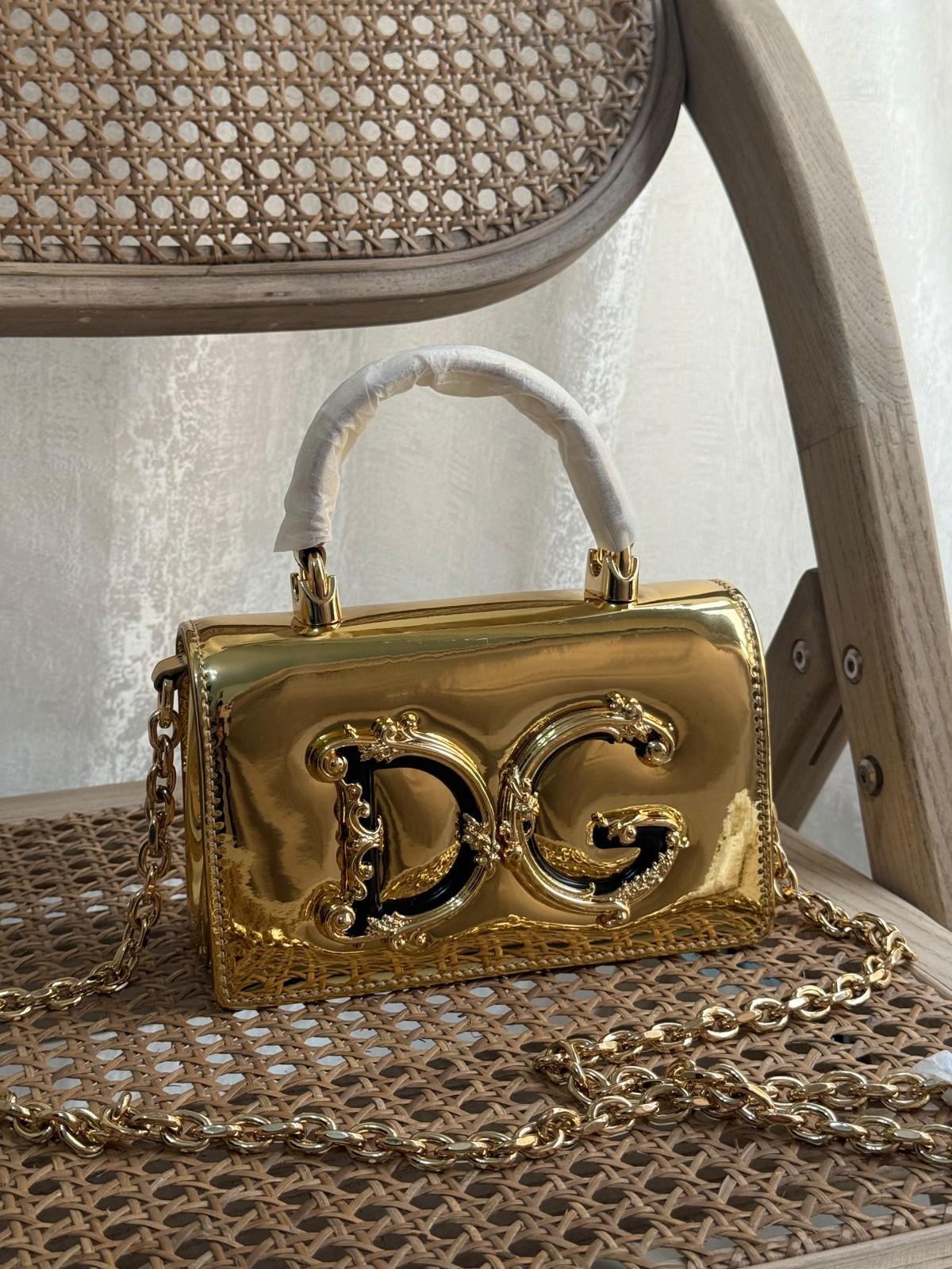 Dolce & Gabbana DG Girls Mini Top-Handle Bag in Mirrored Leather · 2