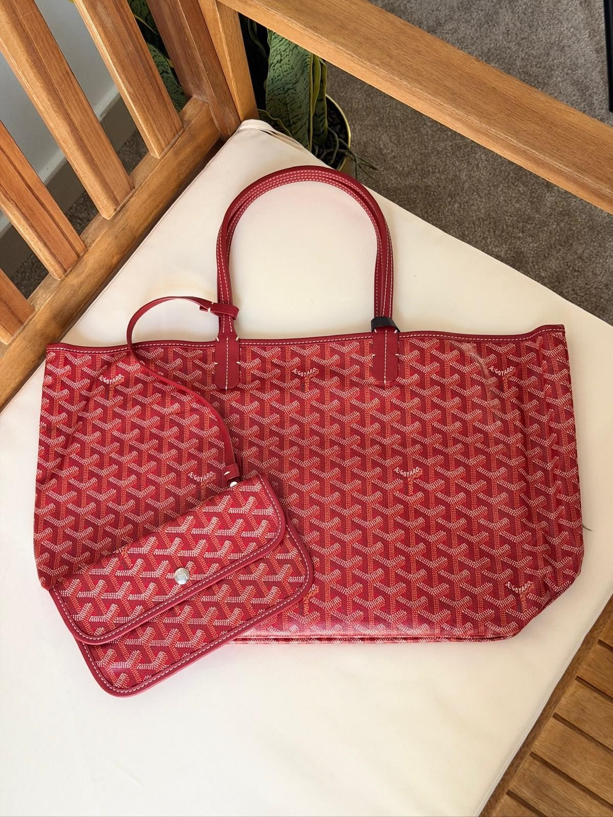 Goyard Saint Louis PM tote bag with matching detachable pouch, Goyardine canvas · 3