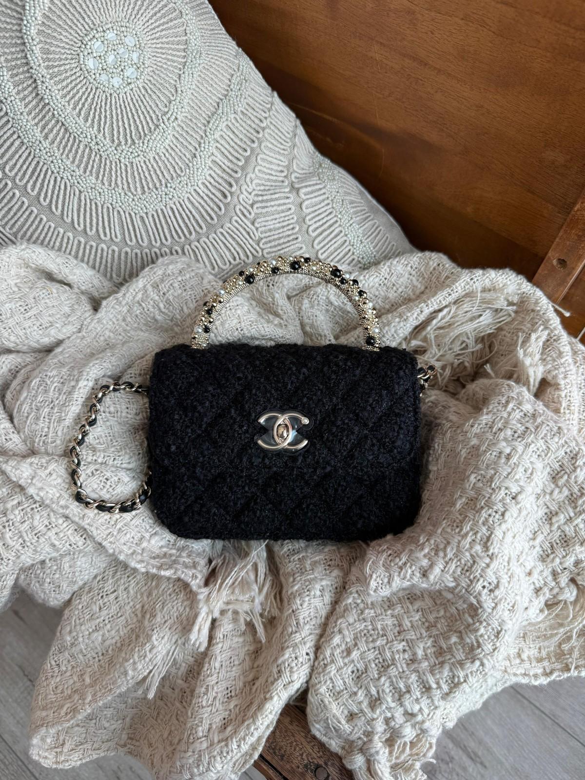 Chanel mini flap bag with crystal top handle · 3