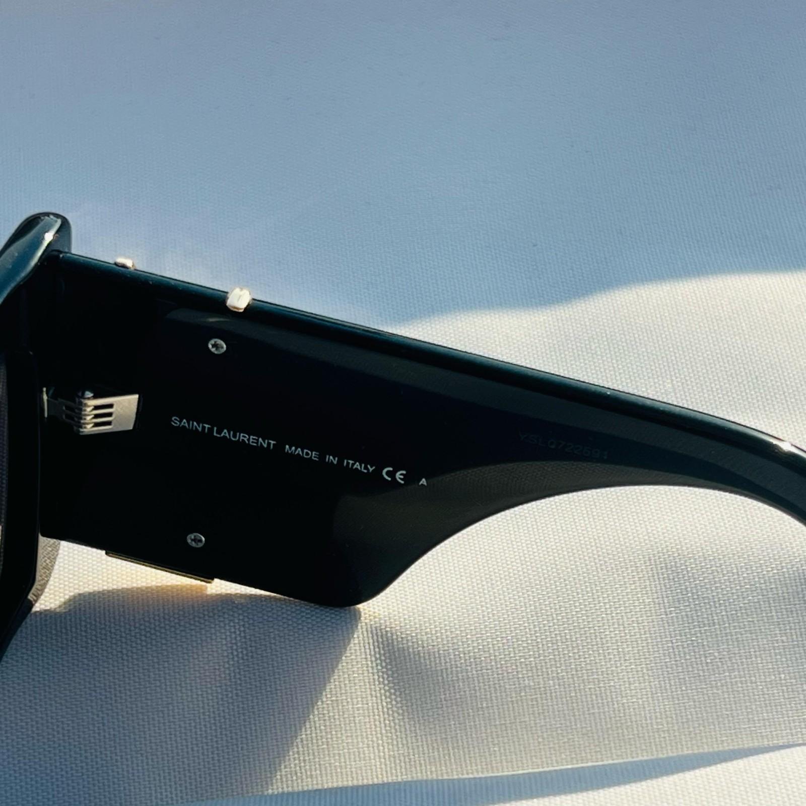 Saint Laurent black cat-eye polarized sunglasses · 2