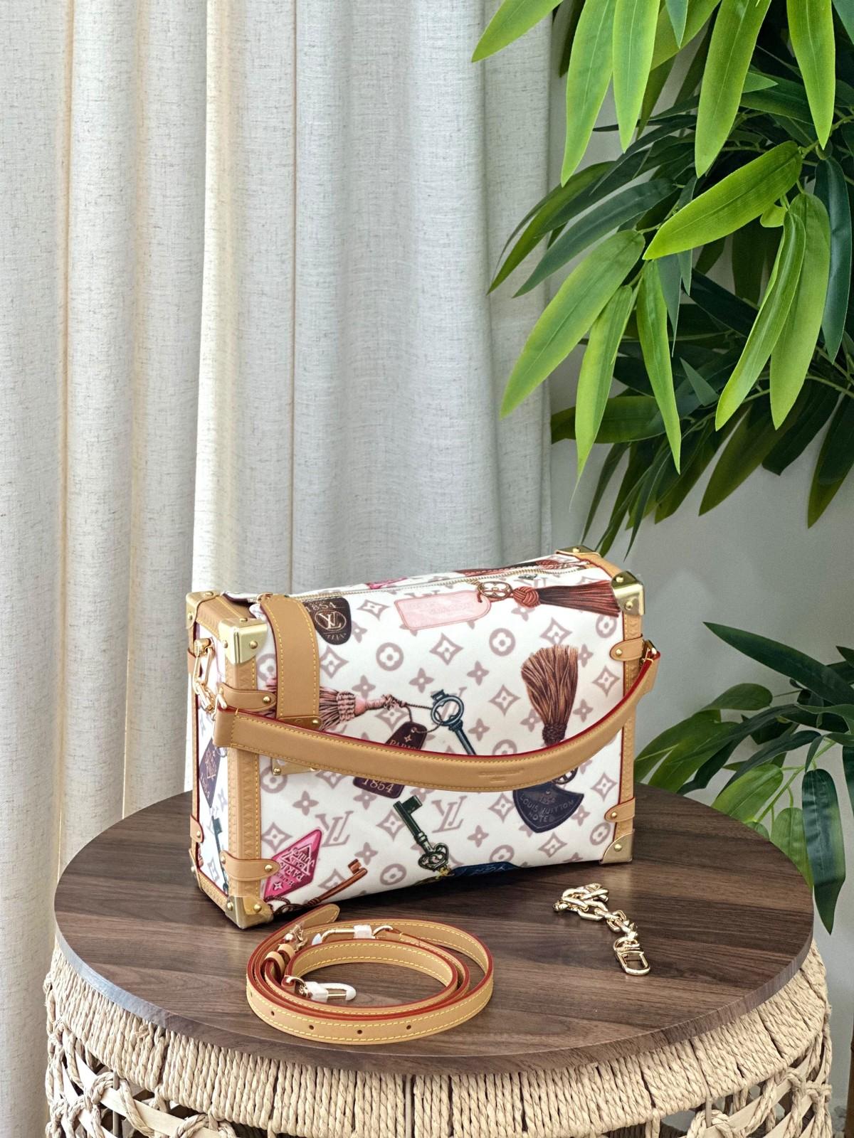 Louis Vuitton Printed Canvas Trunk-Style Zip Bag · 2