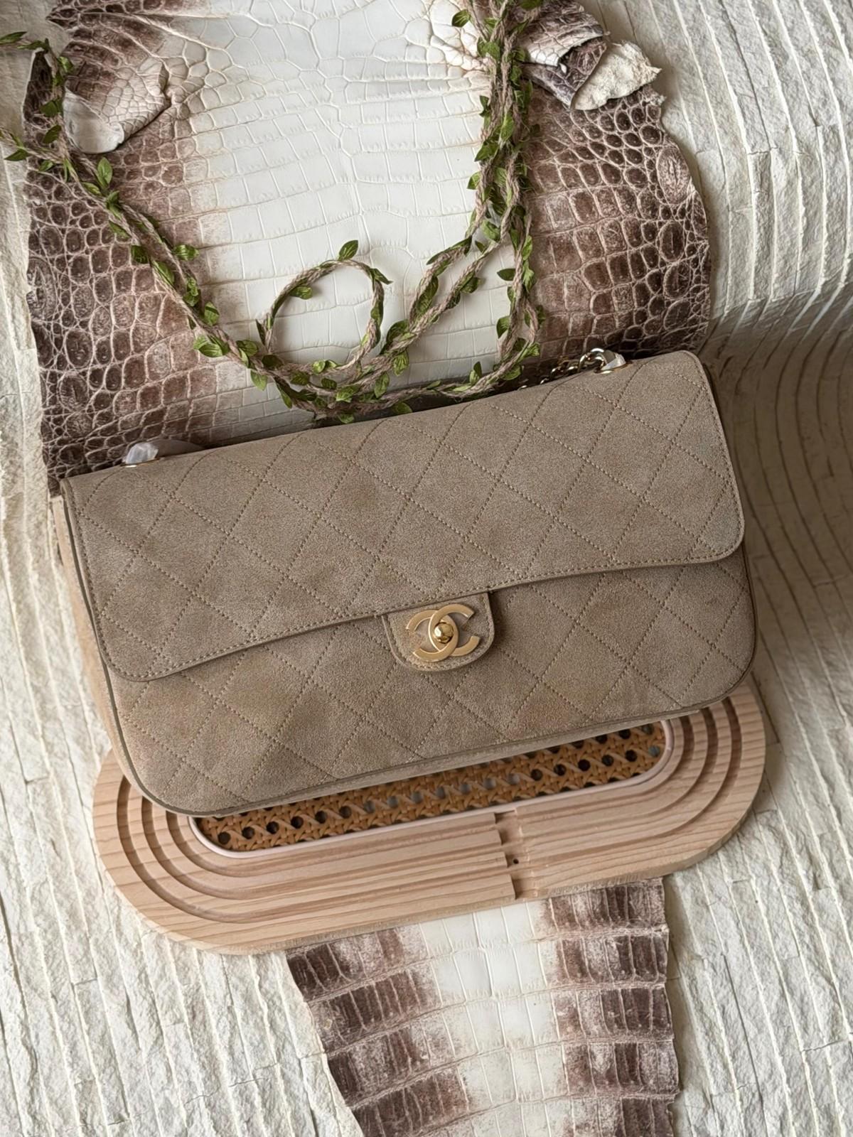 Chanel diamond-quilted suede flap bag · 2