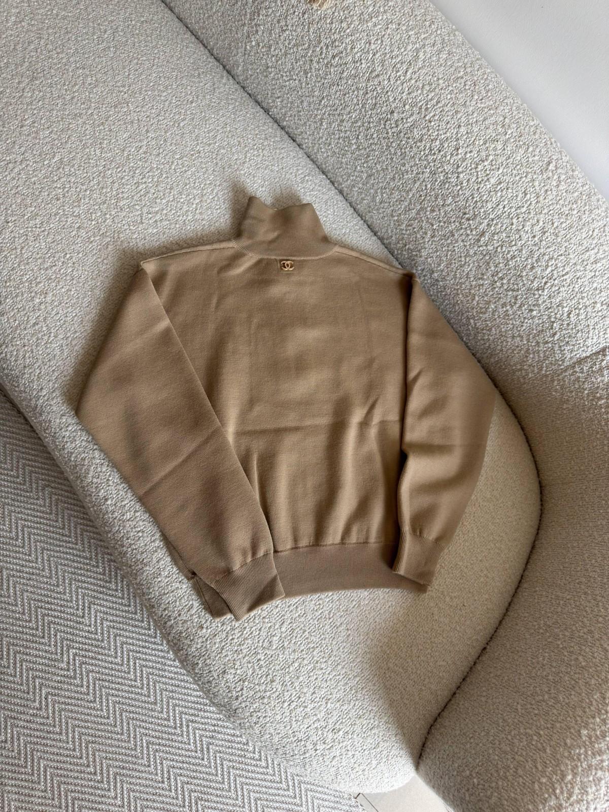 Chanel Half-Zip Collared Sweater in Knit · 3