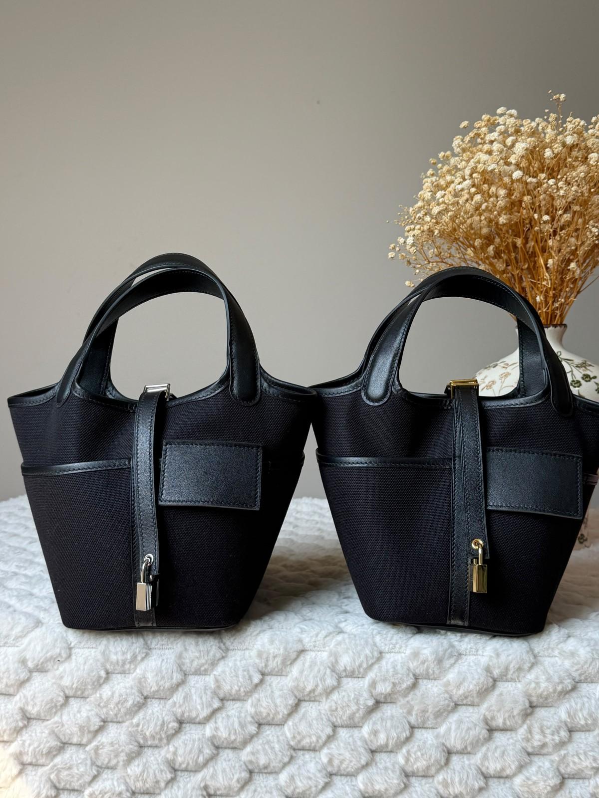 Hermès Picotin Lock 18 in Black Canvas and Leather · 3
