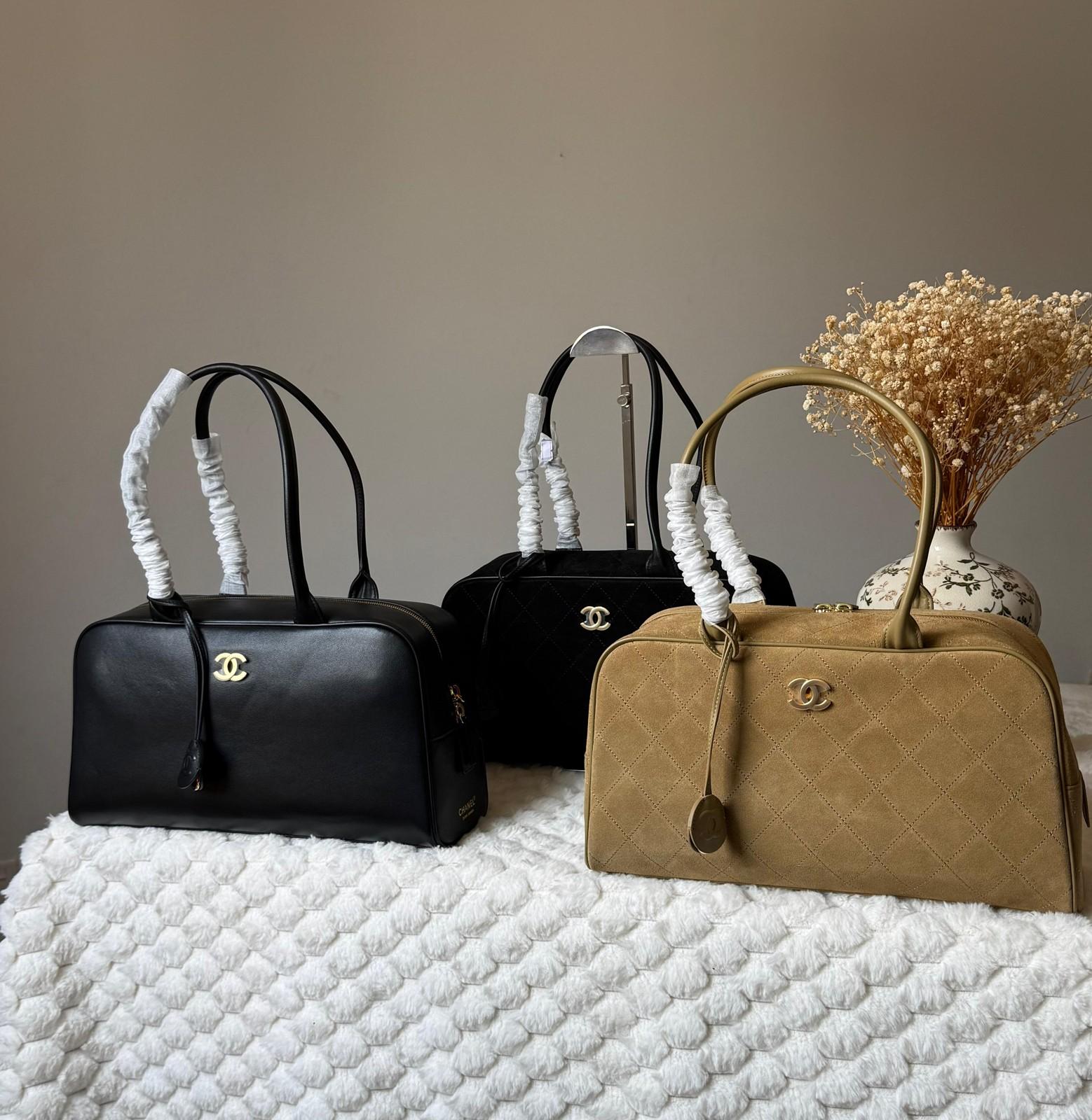 Chanel Bowler Bag in Calfskin with Gold-Tone CC · 3