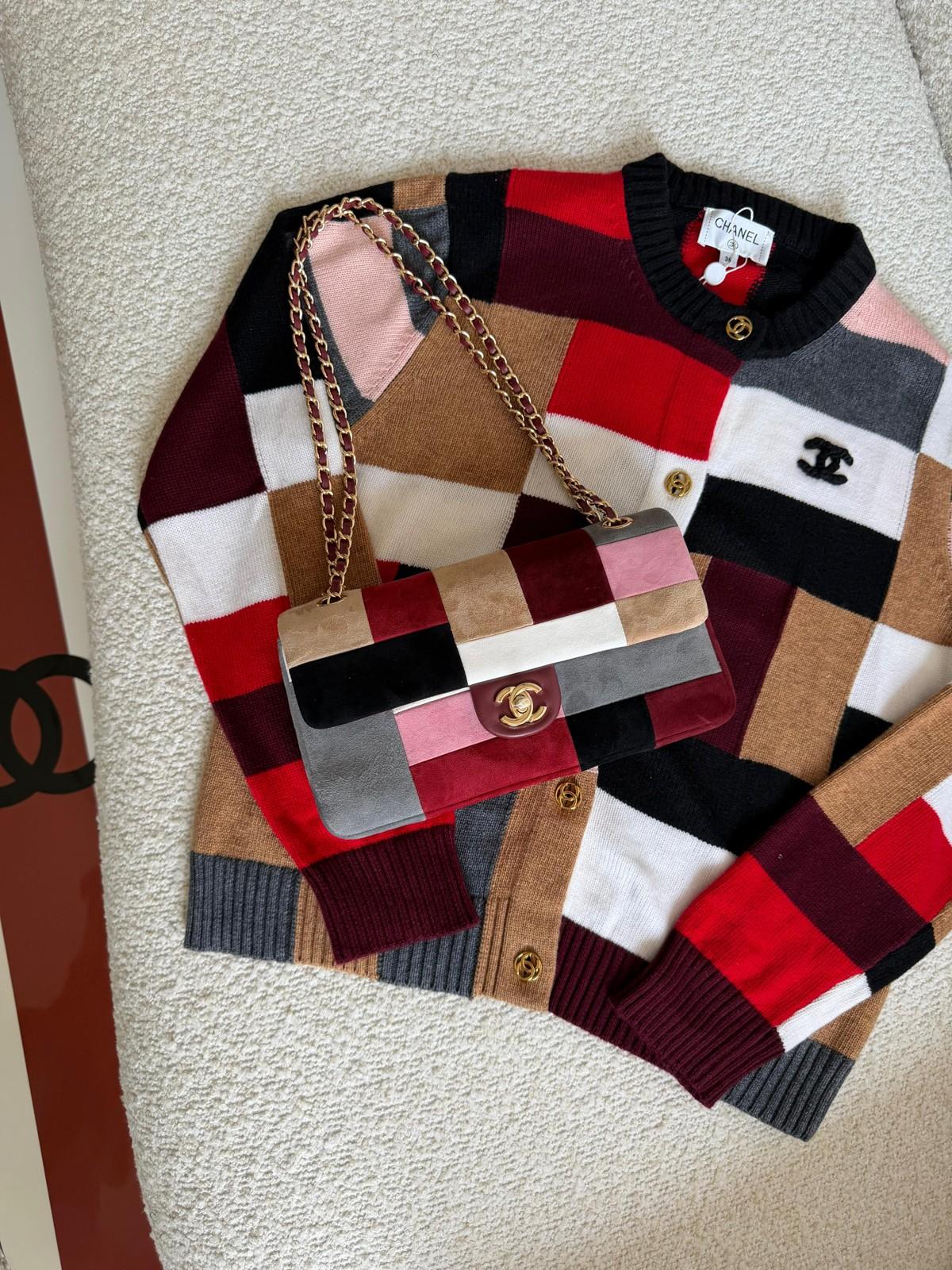 Chanel Colour Block Cashmere Cardigan with CC Buttons · 3