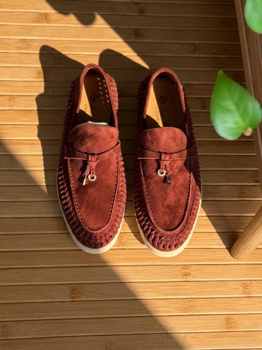 Loropian Suede Whipstitch Moccasin Loafer · 2
