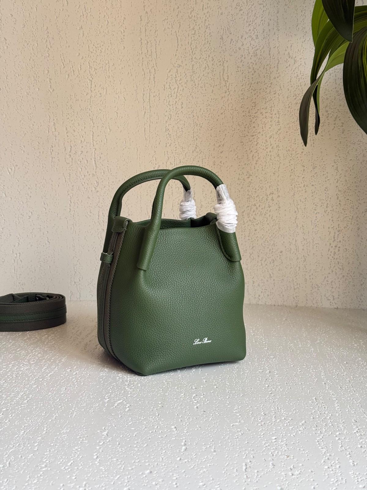 Loro Piana Bale Bag Small in Grained Leather · 2