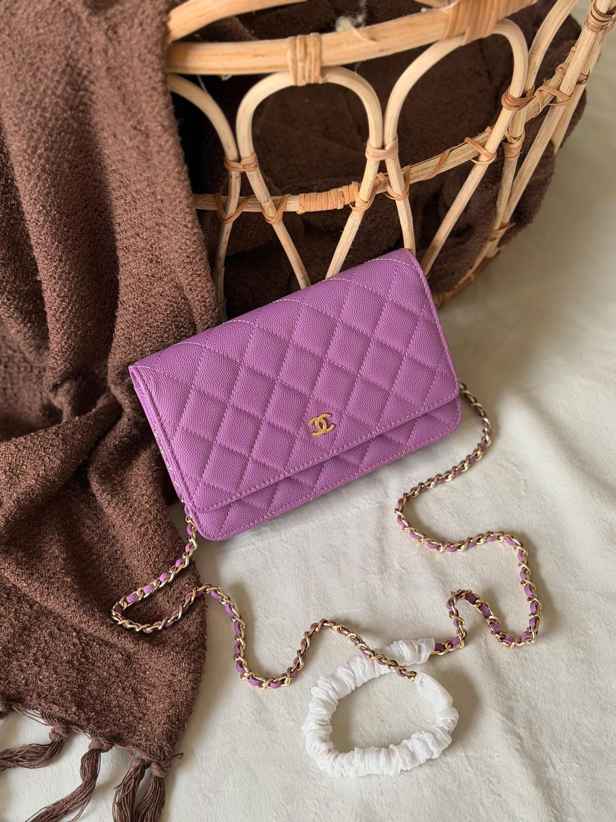 Chanel Classic Wallet on Chain in caviar calfskin · 2