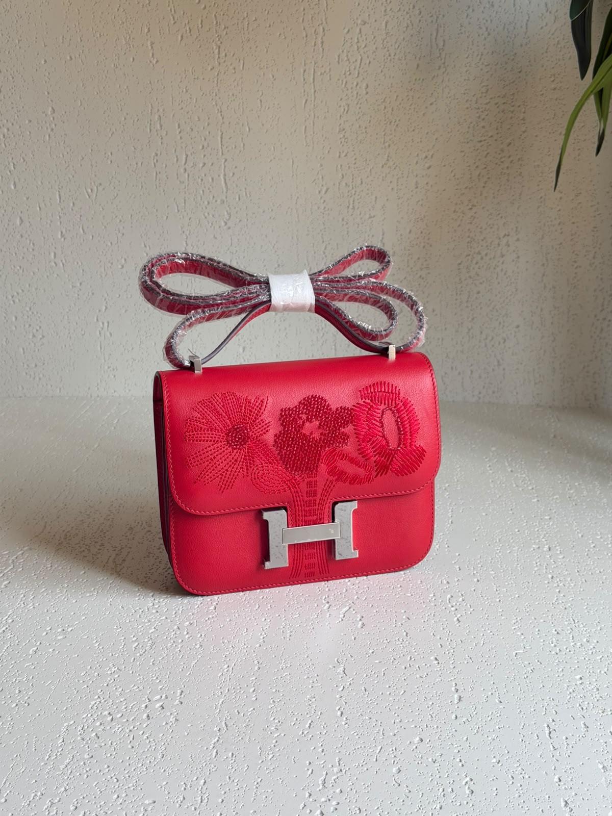 Hermès Constance 18 Dancing Flowers in Swift Calfskin · 3