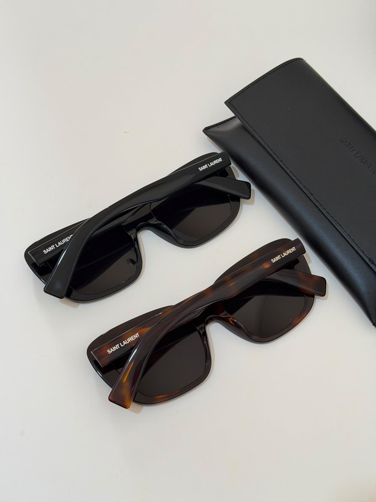Saint Laurent square acetate sunglasses with SAINT LAURENT temples · 2