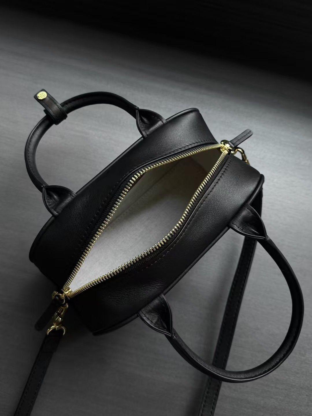 Chanel Small Bowling Bag in Black Calfskin with Gold-Tone Hardware · 2