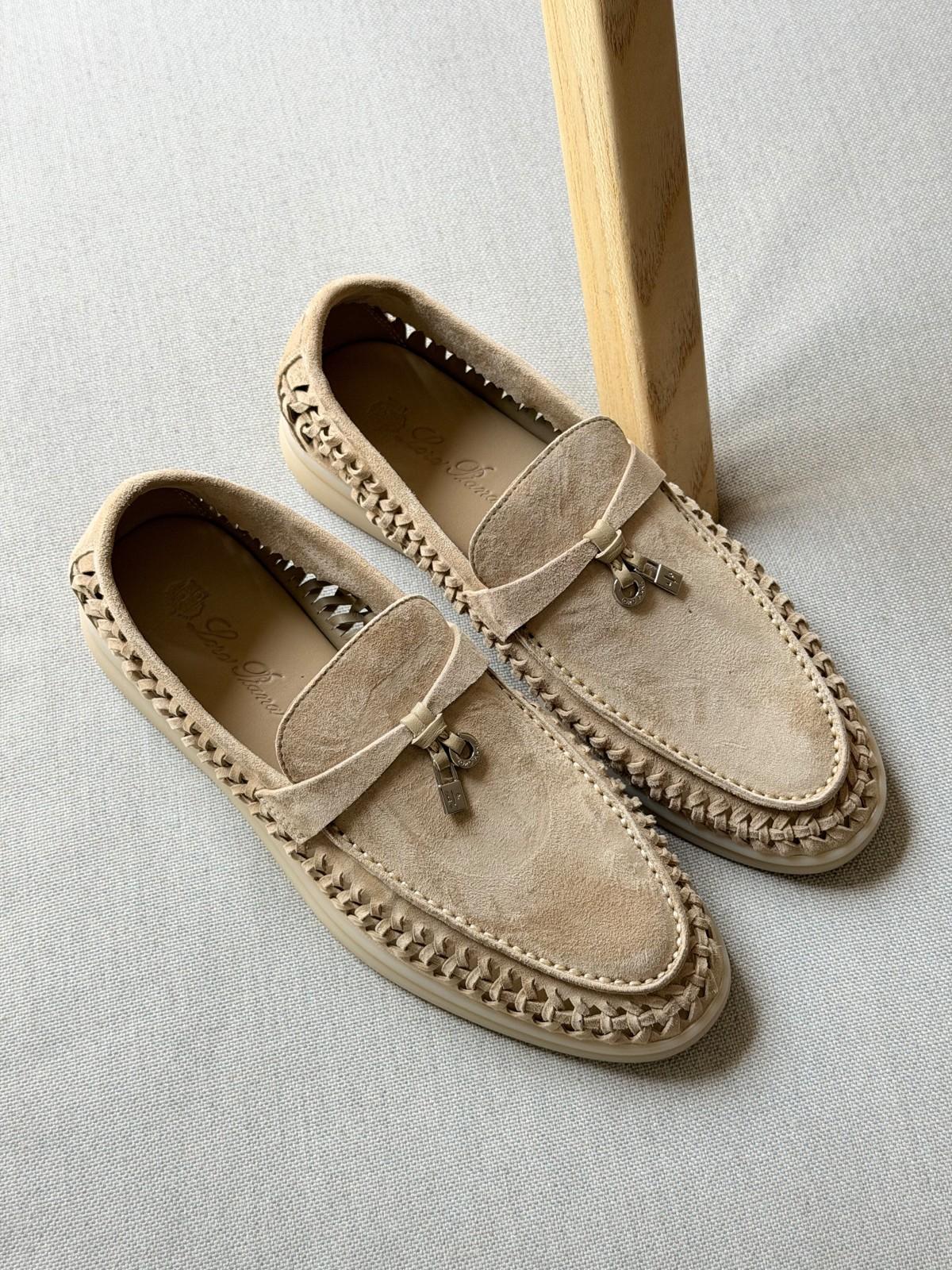 Loro Piana Summer Charms Walk Suede Loafers · 2