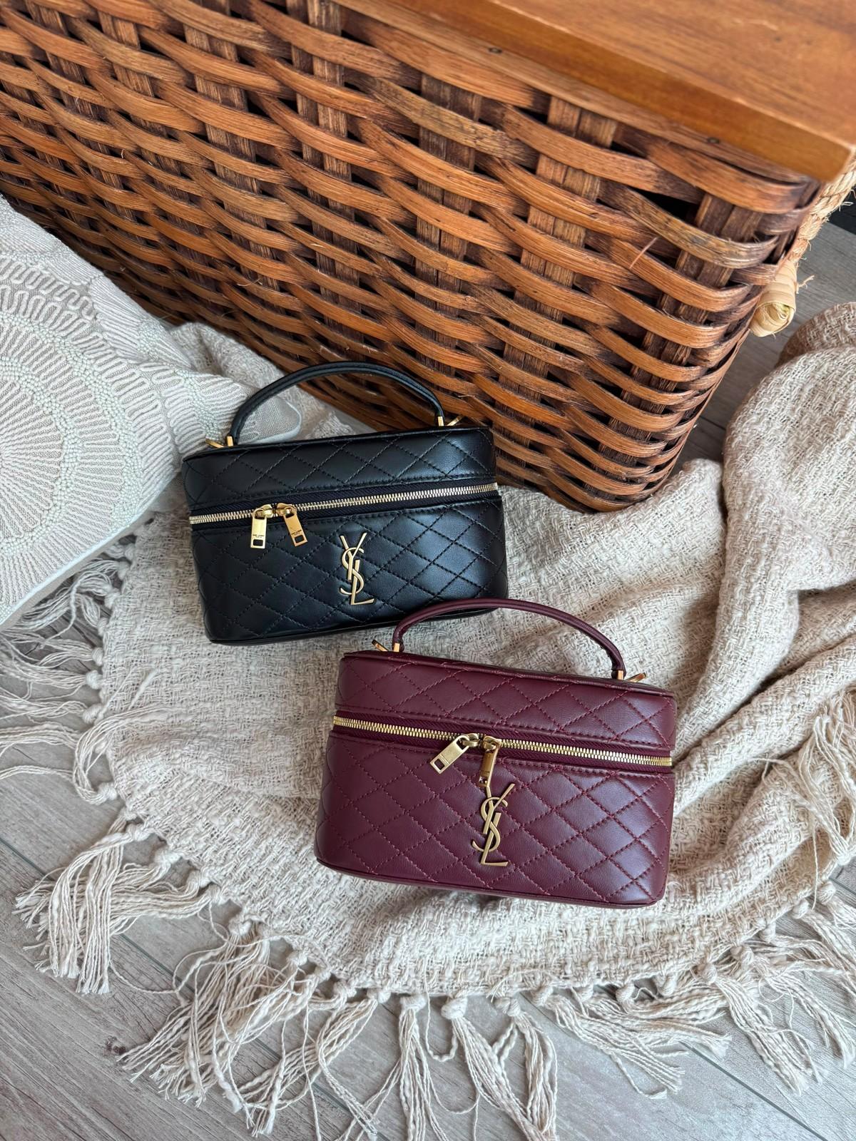 Saint Laurent Vanity Quilted Lambskin Top-Handle Bag · 2