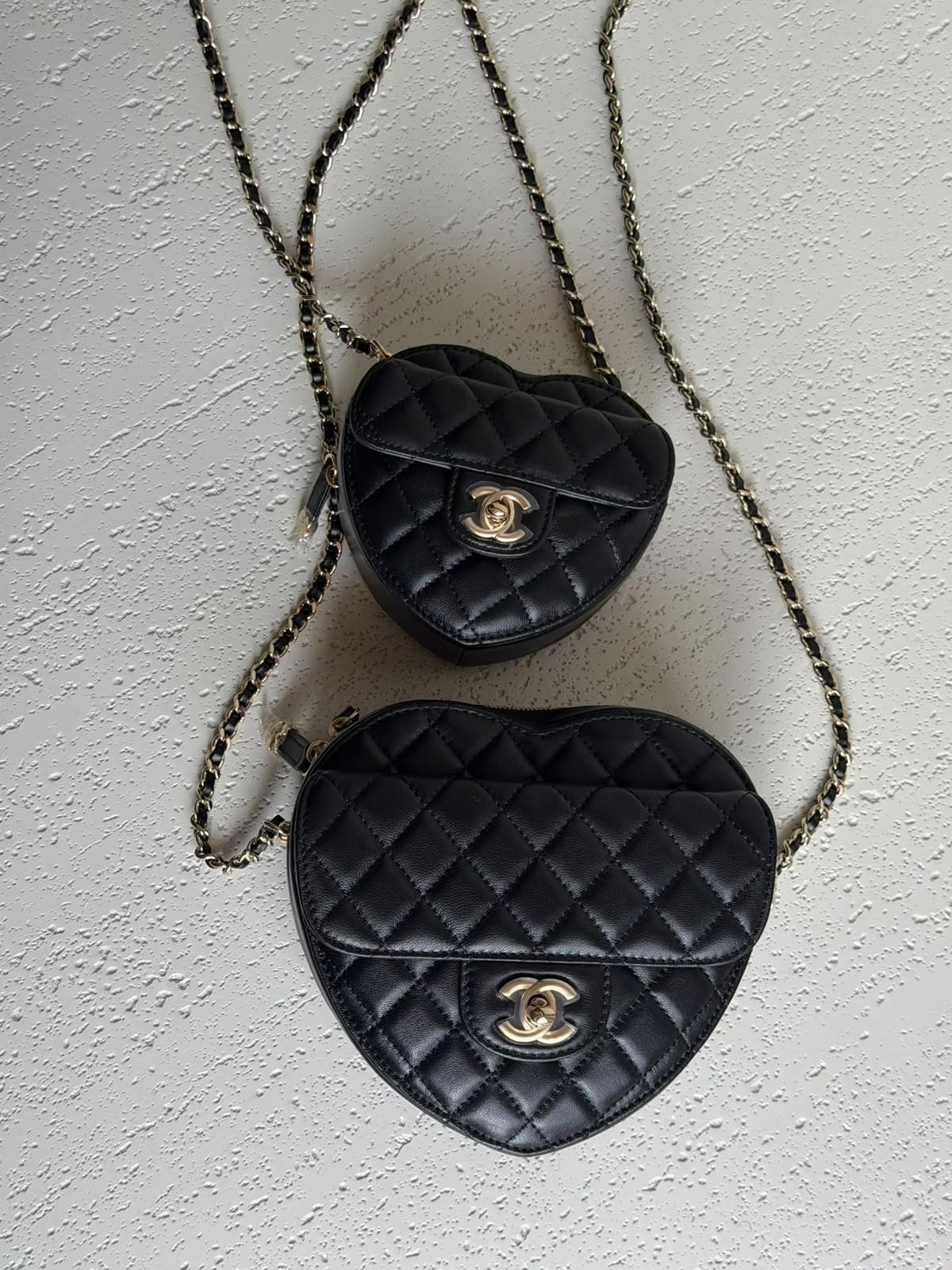 Chanel Heart Bag in Quilted Lambskin with Chain Strap · 3
