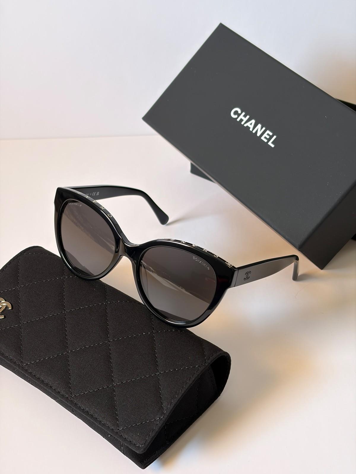 Chanel 5414 cat-eye acetate sunglasses with crystal-trimmed front · 2
