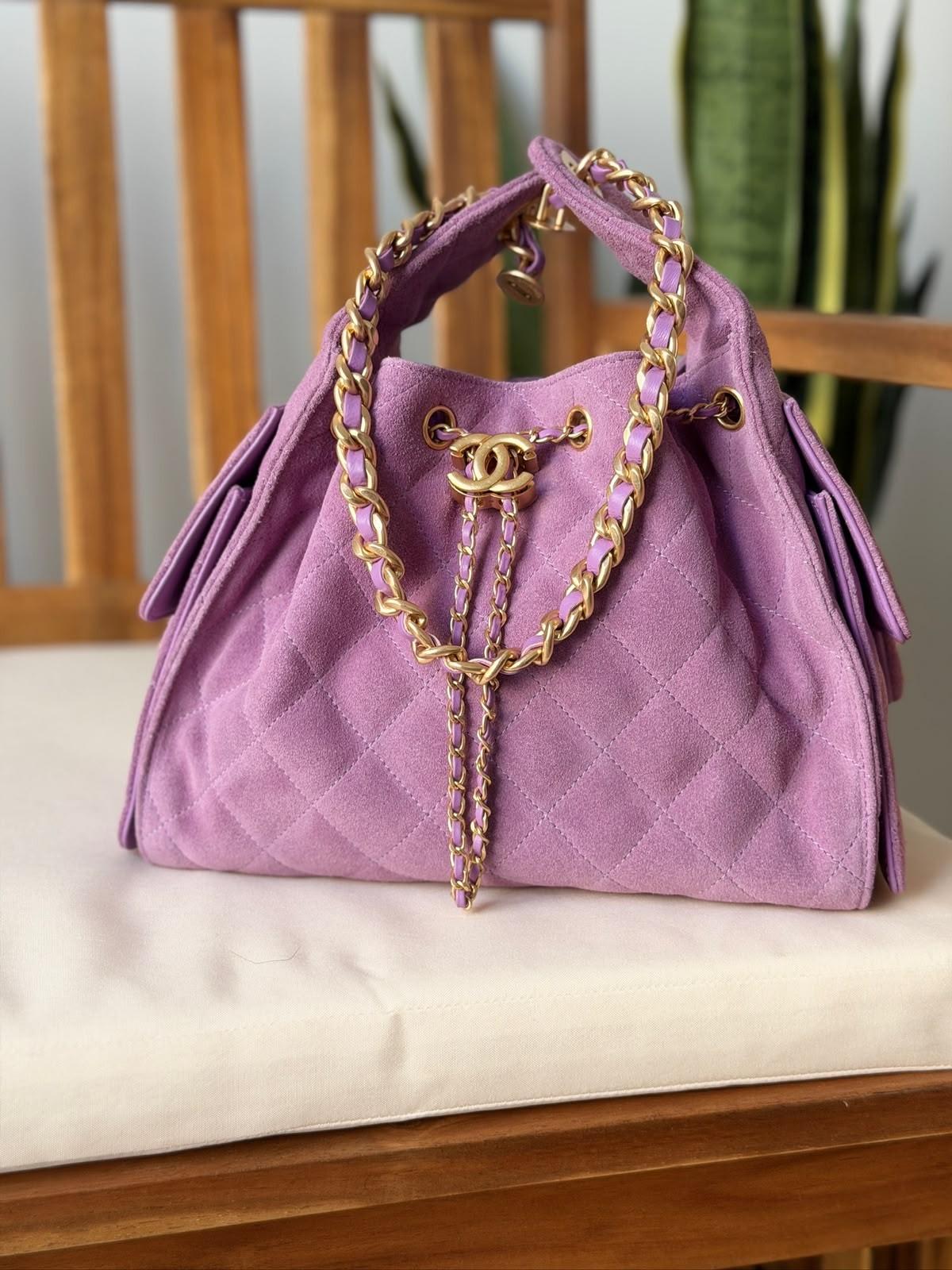 Chanel 25 Bag - Quilted Shoulder Bag with Chain and Drawstring · 3