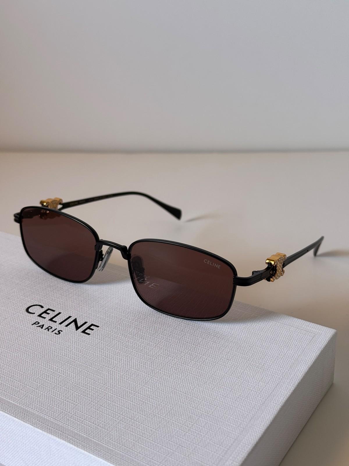 Celine Triomphe Metal sunglasses with Triomphe C temples · 3