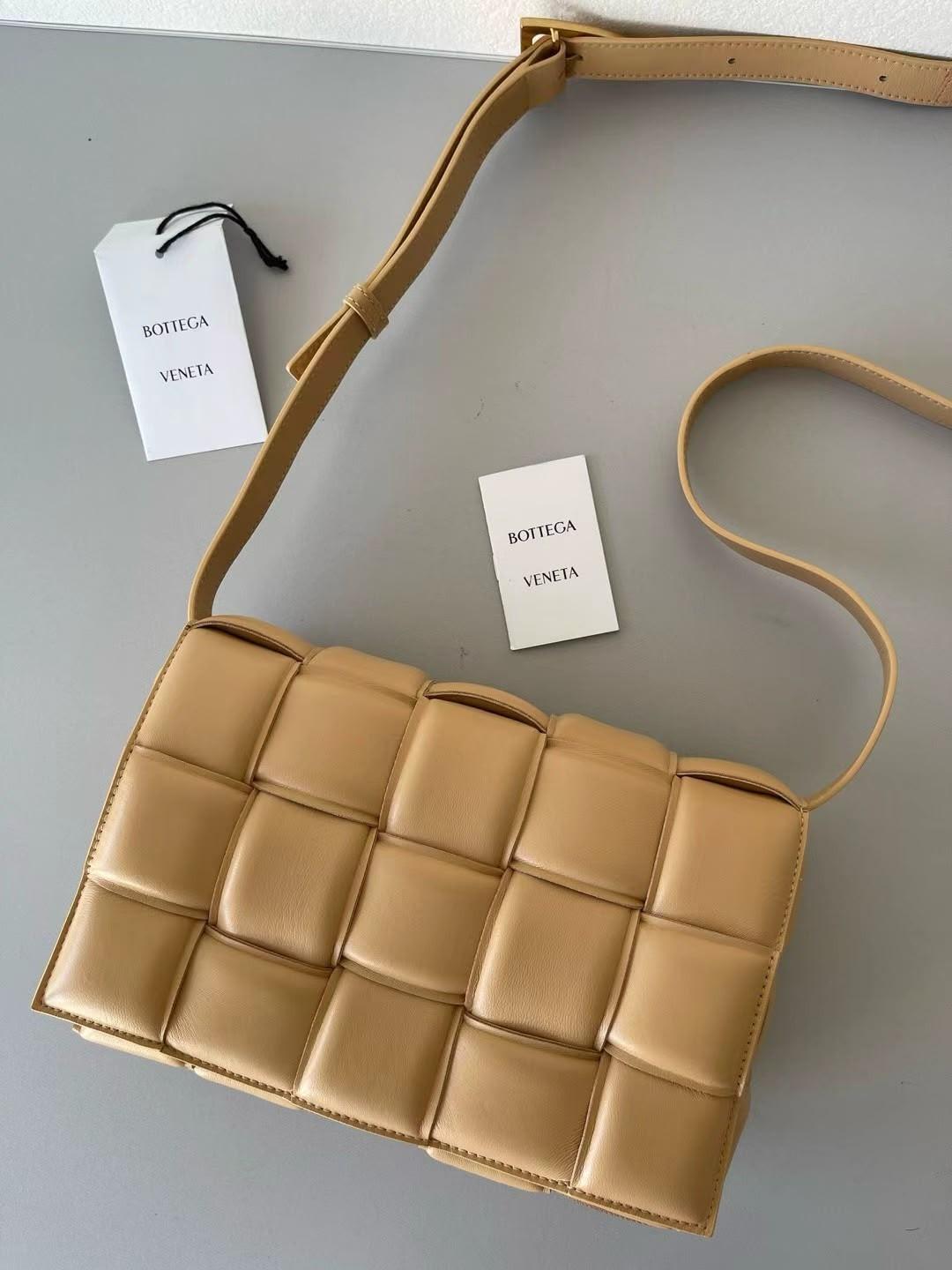 Bottega Veneta Cassette Padded Intrecciato Leather Shoulder Bag in Beige · 2