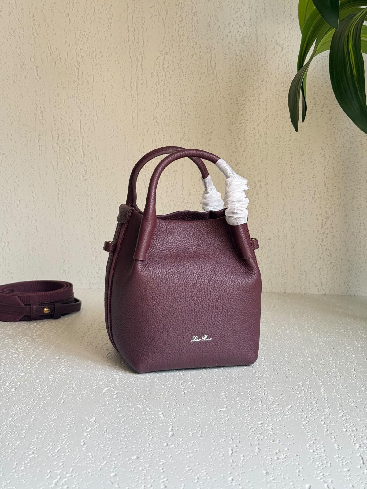Loro Piana Bale Bag Small in Grained Leather · 3