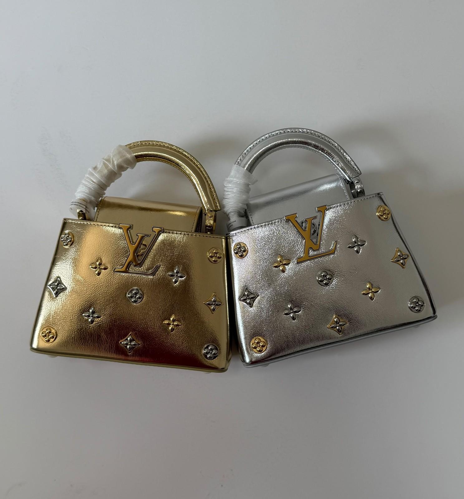 Louis Vuitton Capucines Mini Handbag in Leather with Monogram Studs · 3