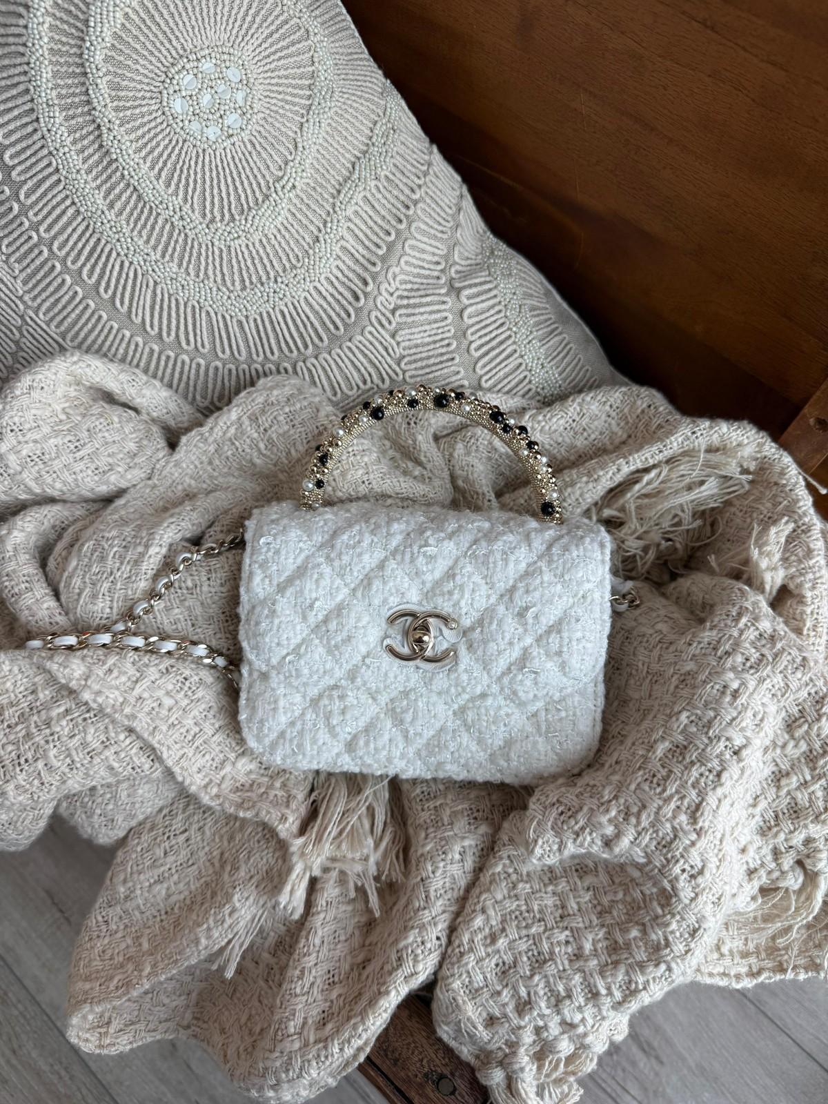 Chanel mini flap bag with crystal top handle · 2