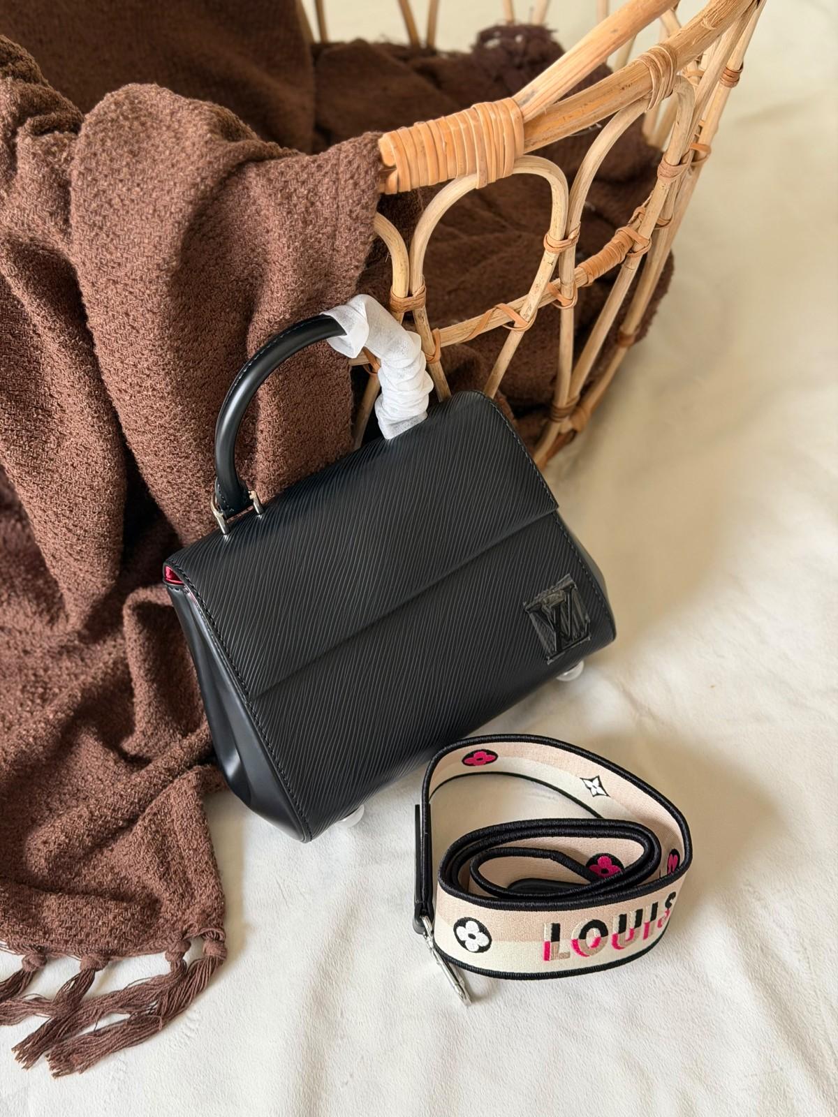 Louis Vuitton Epi leather top-handle flap bag with a wide LOUIS jacquard strap · 2