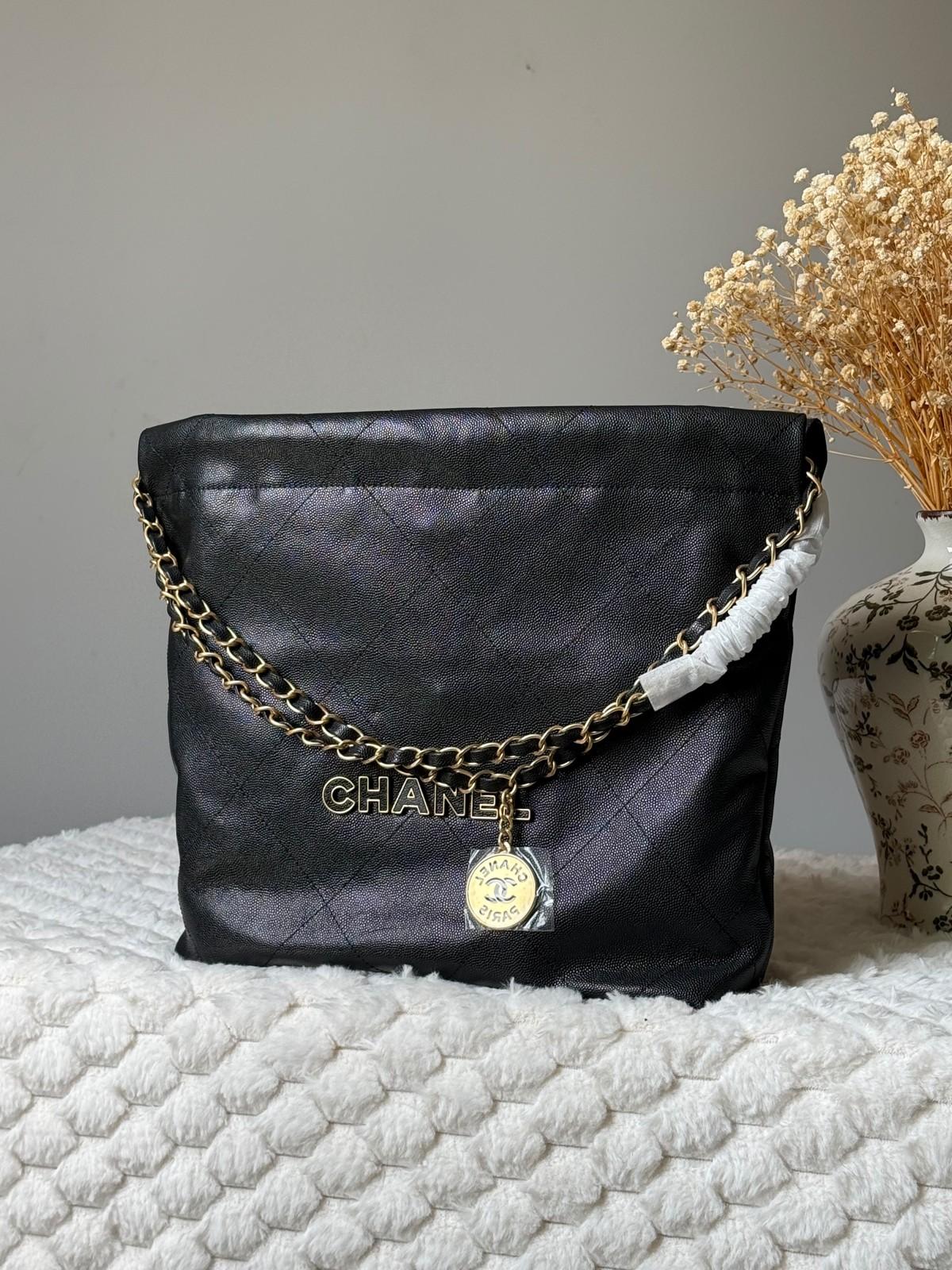 Chanel 22 Small Hobo Bag in Quilted Calfskin with Chain and Coin Charm · 2