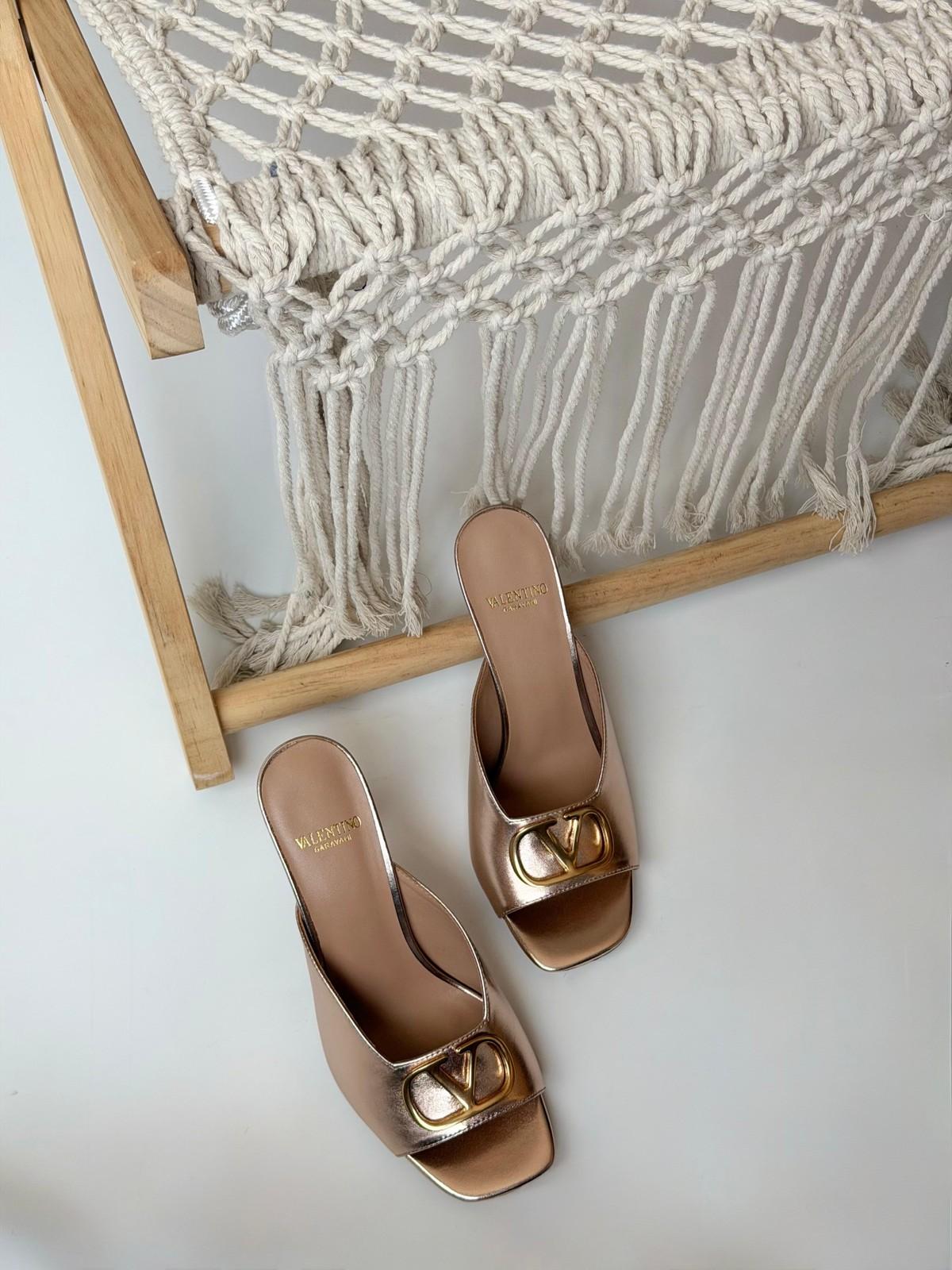 Valentino Garavani VLogo Metallic Mule · 2