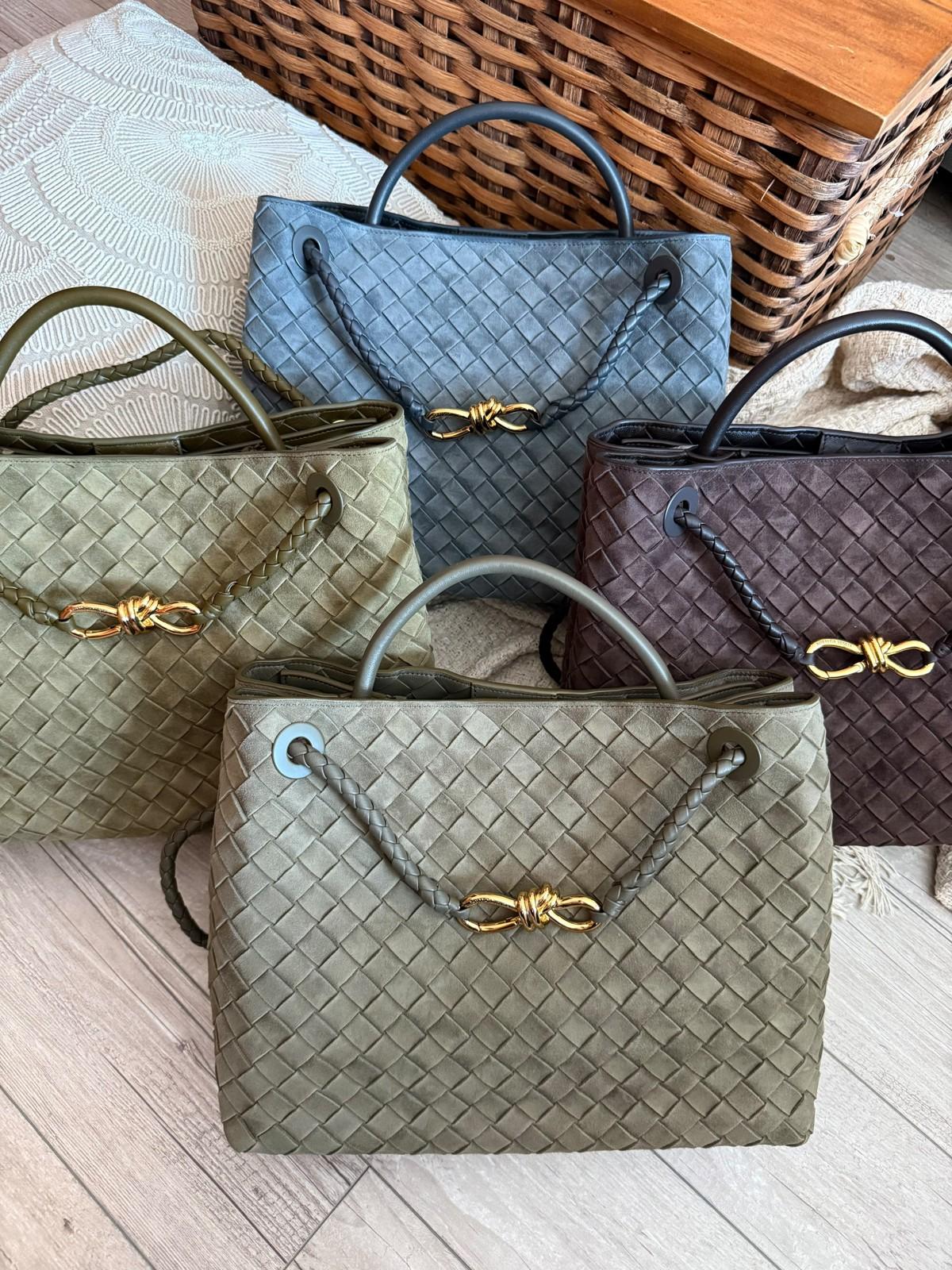 Woven Leather Tote Bag with Knot Detail · 2