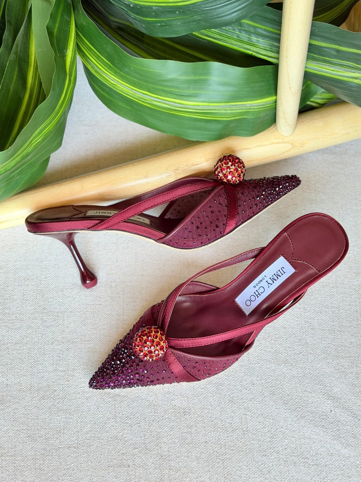 Jimmy Choo Crystal-Embellished Mesh Mule · 3