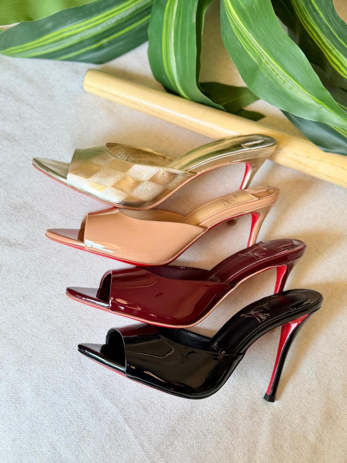 Christian Louboutin Open-Toe Mule in Patent Leather · 3