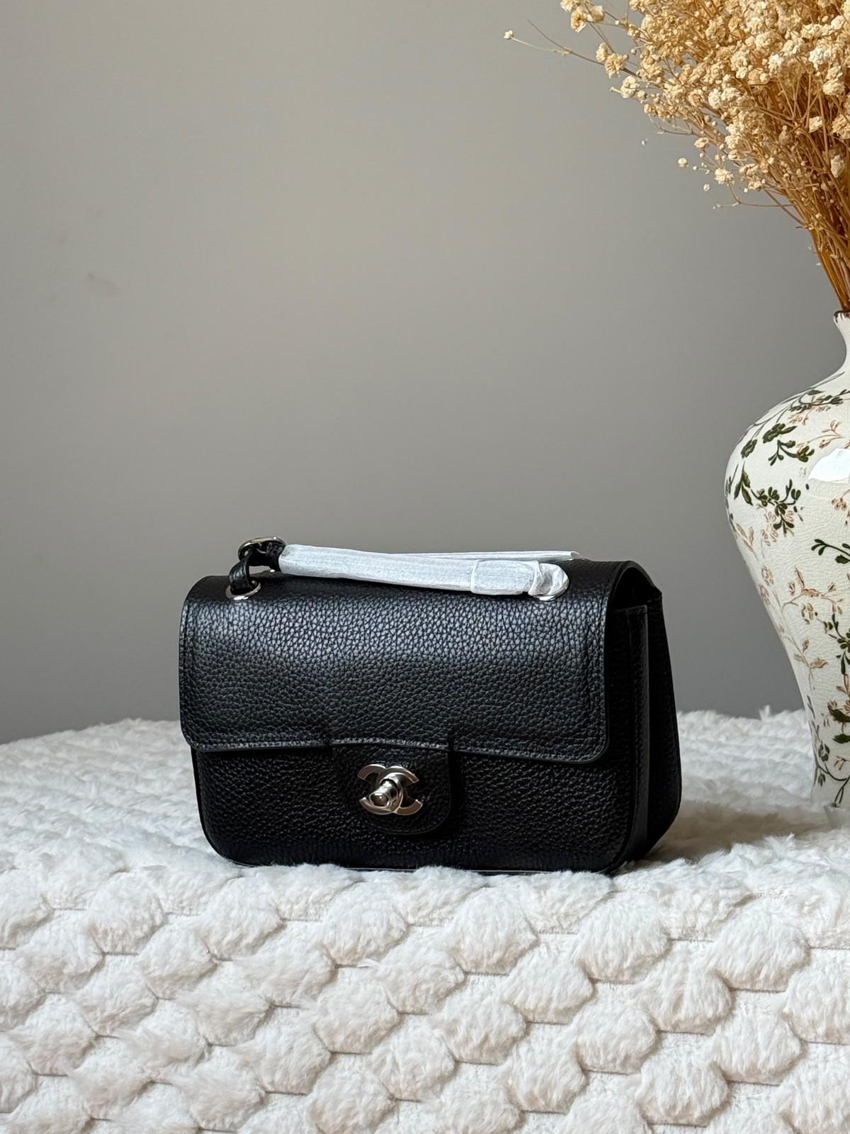 Chanel Mini Flap Bag 20cm in Quilted Suede and Grained Calfskin · 3