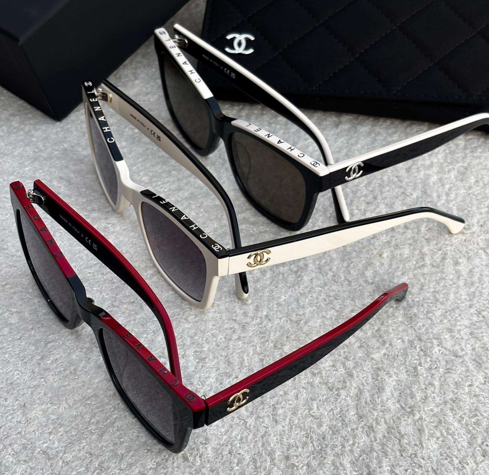 نظارة شمسية شانيل بكتابة CHANEL بألوان متعددة · 3