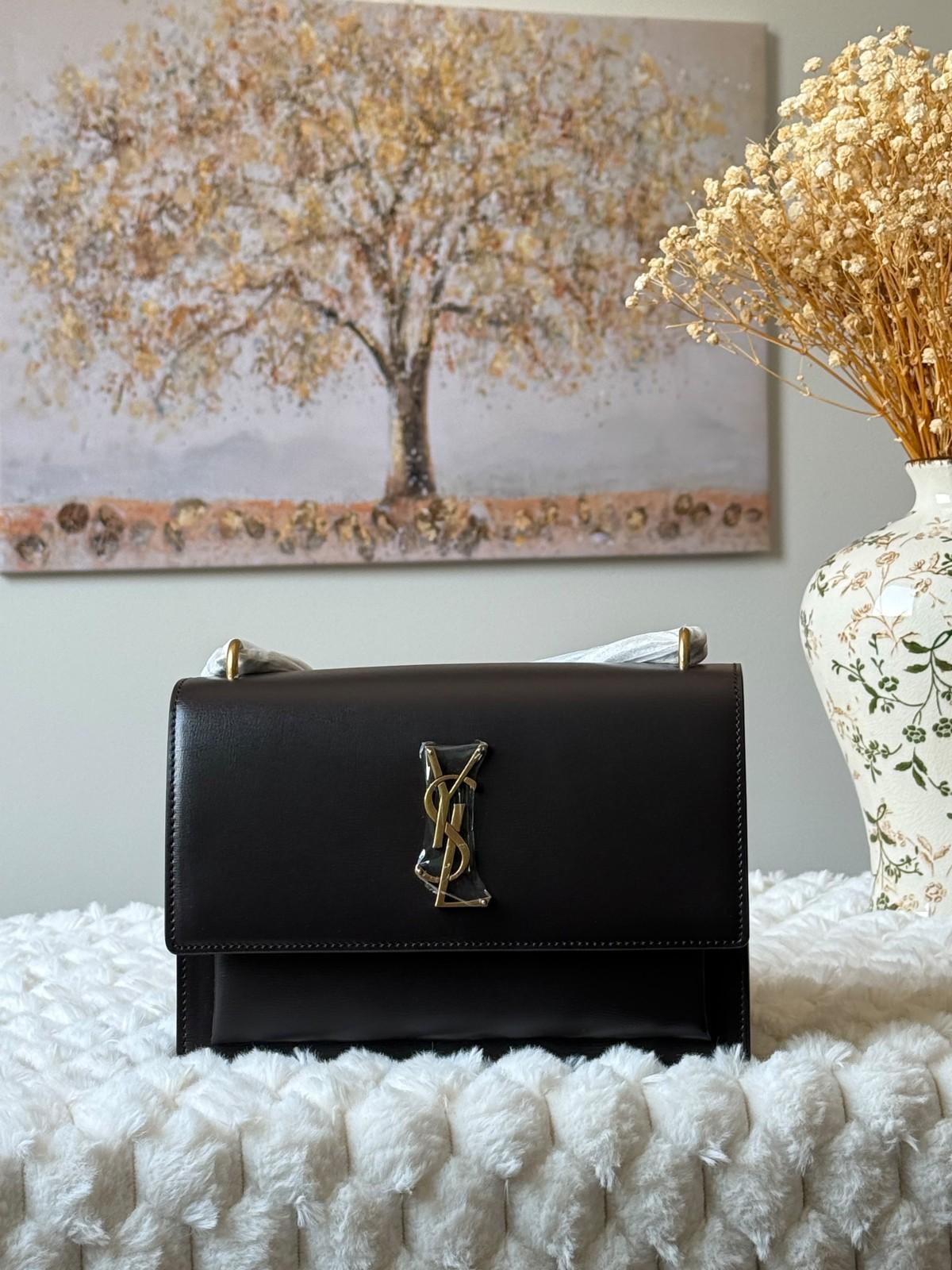 Saint Laurent Sunset Chain Bag in Smooth Leather, 22cm · 2