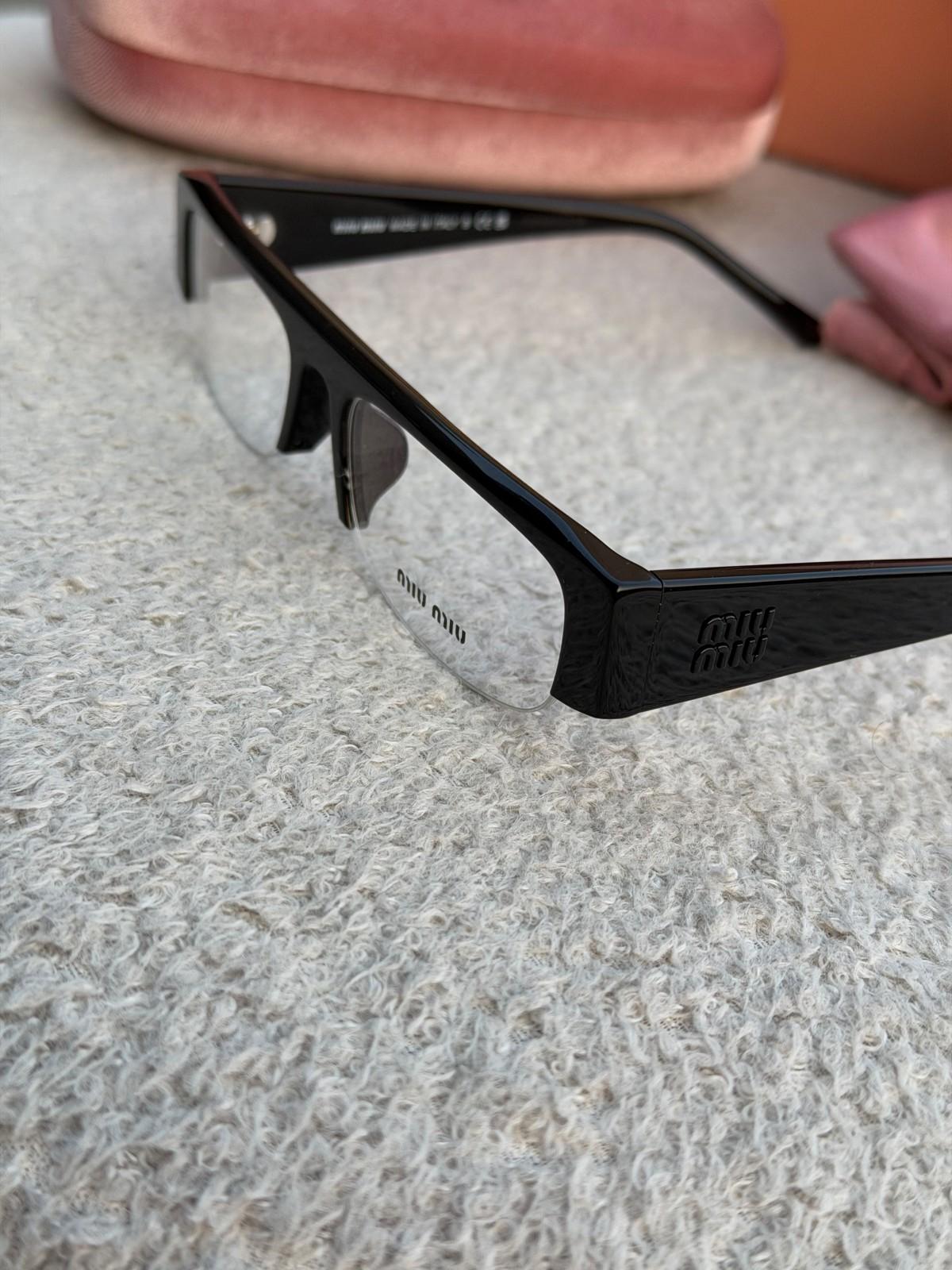Miu Miu black rectangular optical glasses · 2